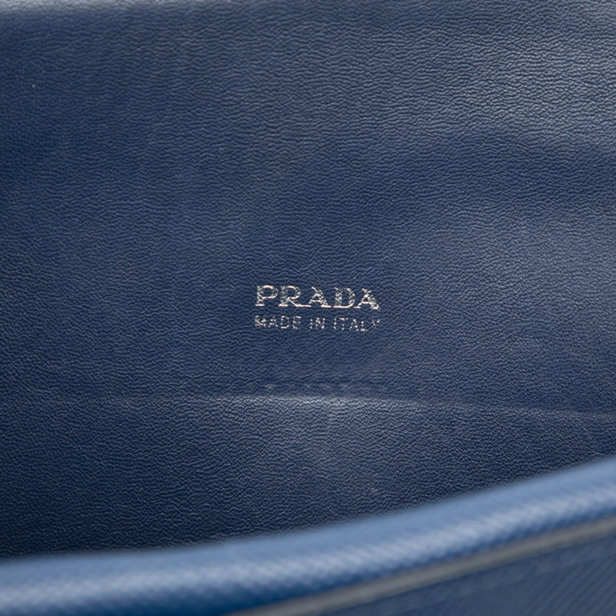 Prada Navy Leather Shoulder Bag (Pre-Owned)