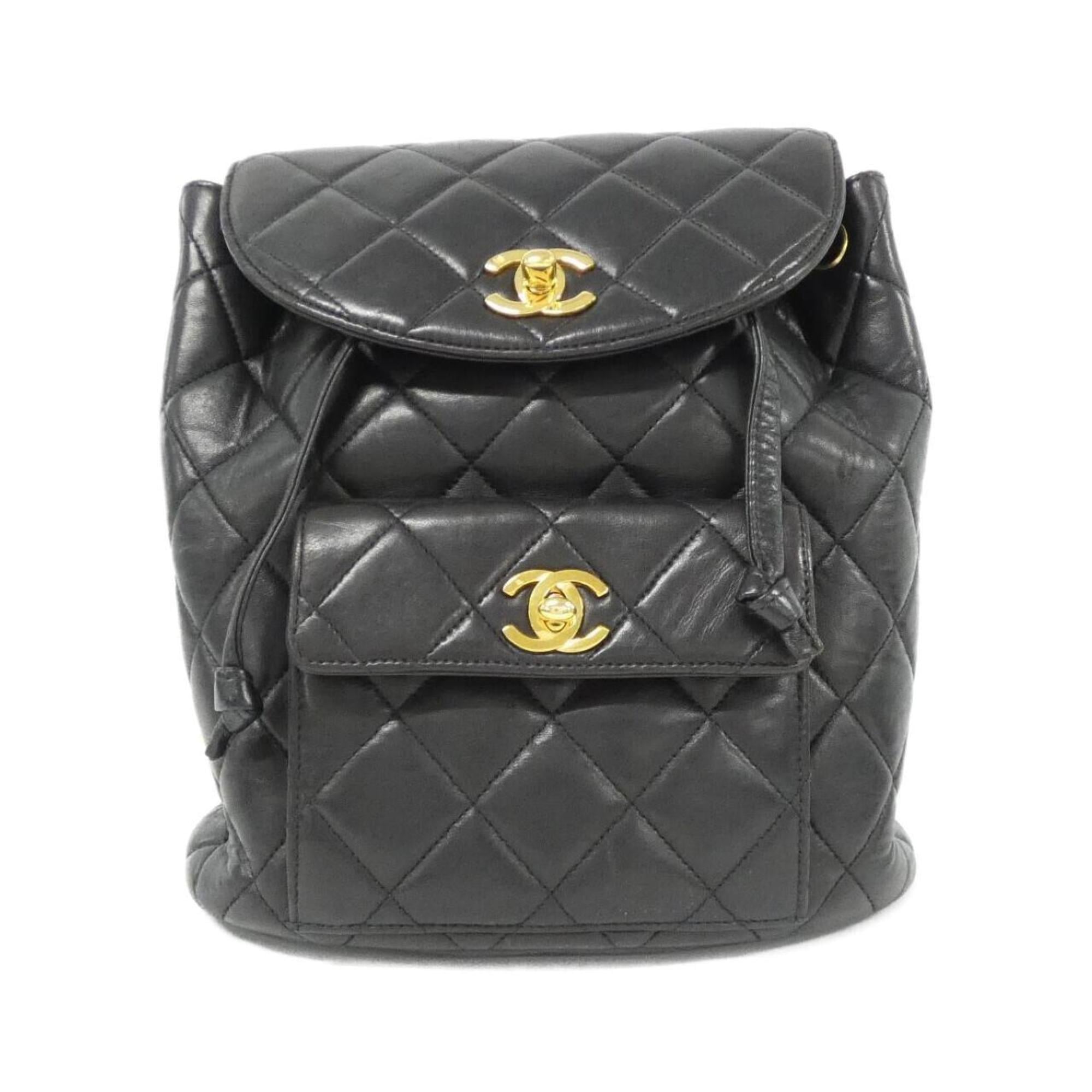Chanel Black Leather Backpack (Pre-Owned)