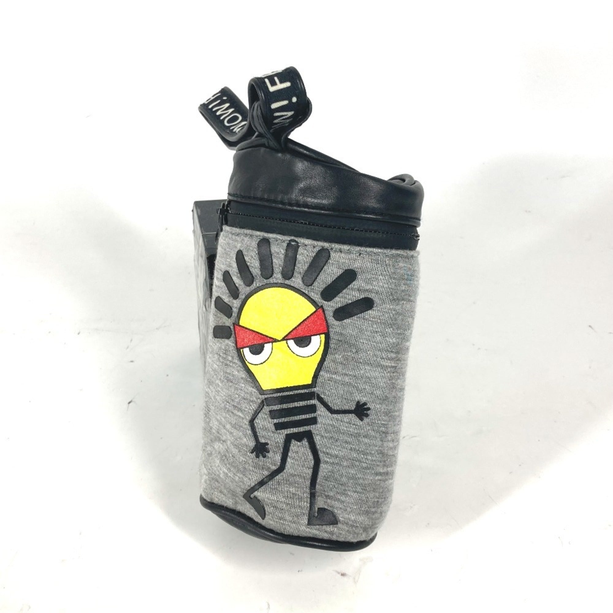 Fendi Gray Yellow Canvas Pouch (Pre-Owned)