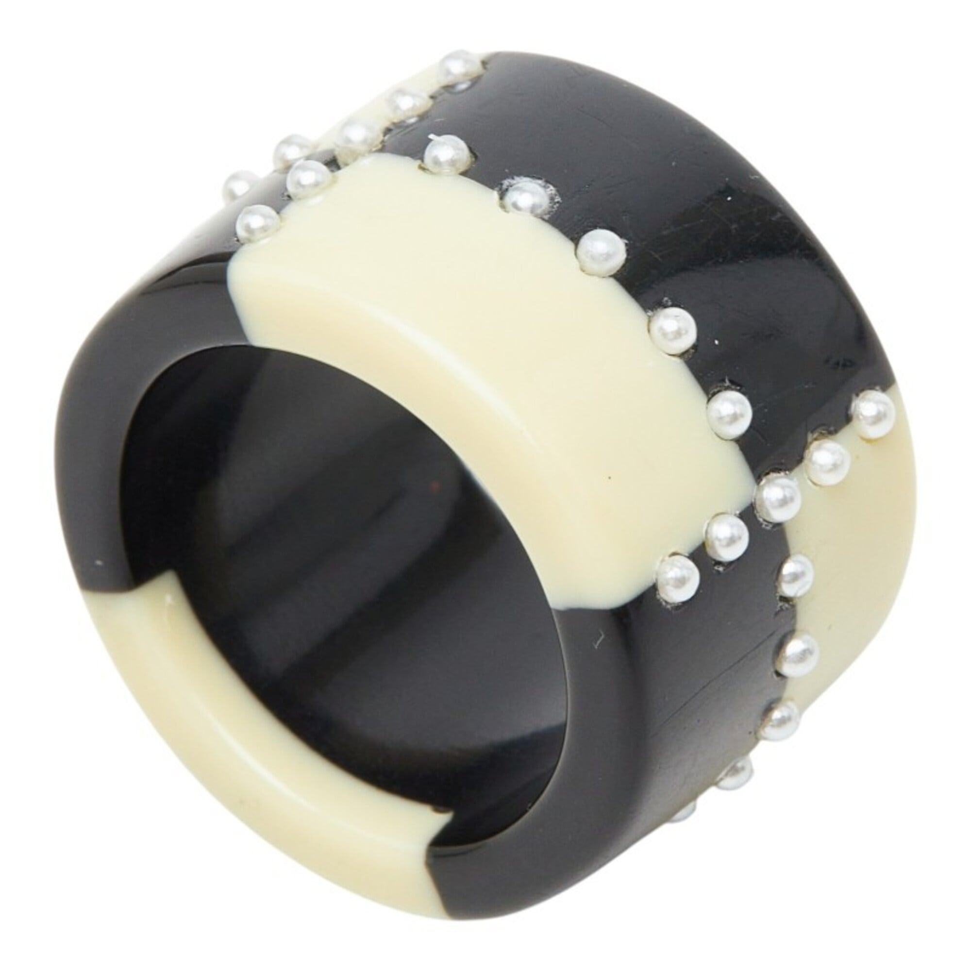 Chanel Black Ivory Plastic (Pre-Owned)