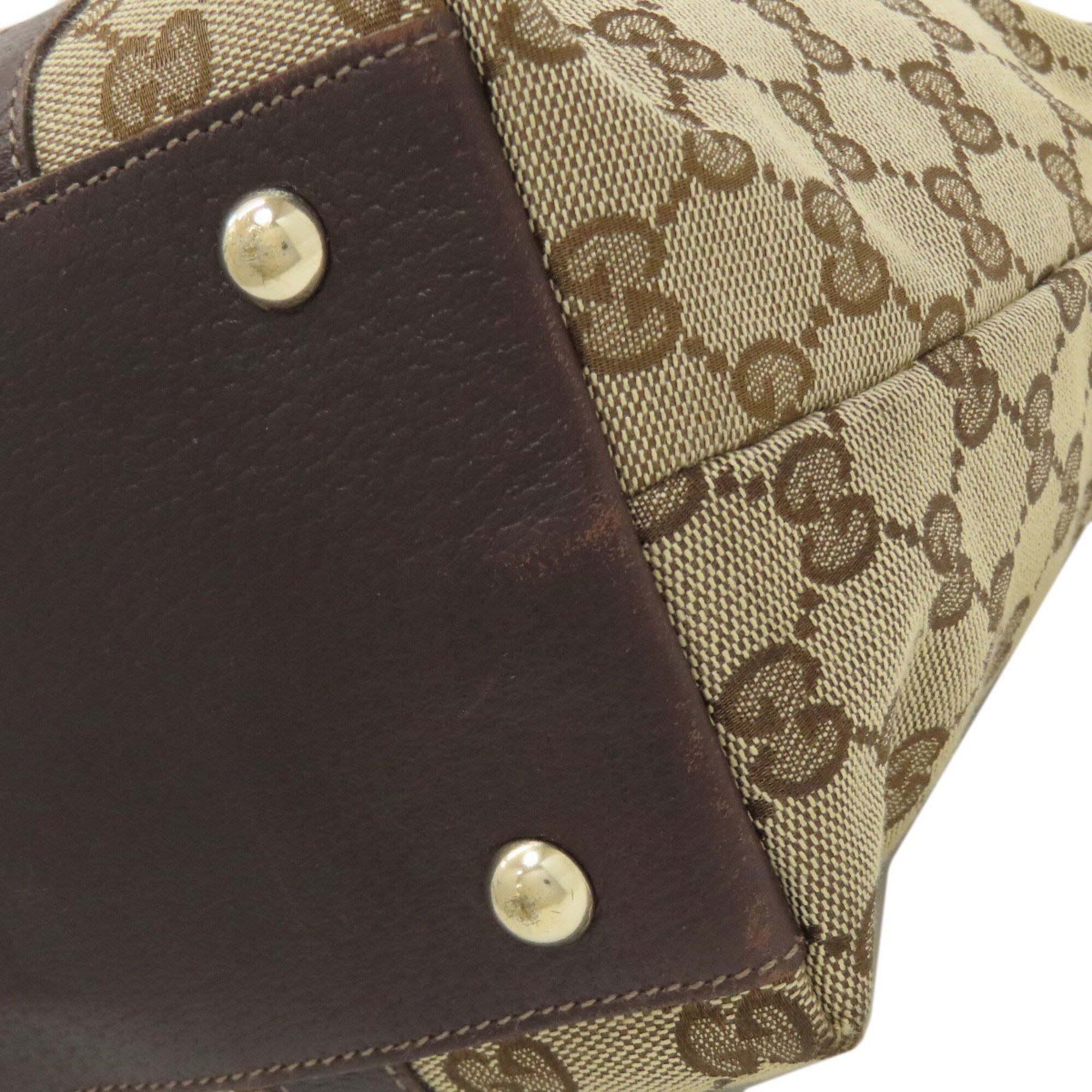 Gucci Brown Canvas Tote Bag (Pre-Owned)