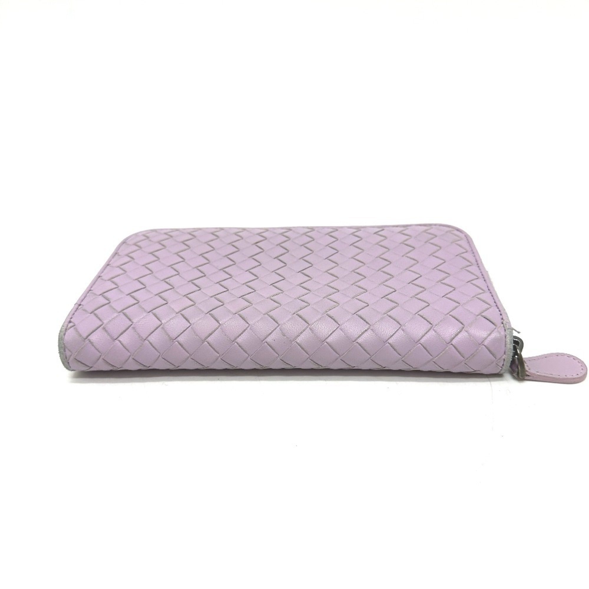 Bottega Veneta Purple Leather Long Wallet (Bi-Fold) (Pre-Owned)