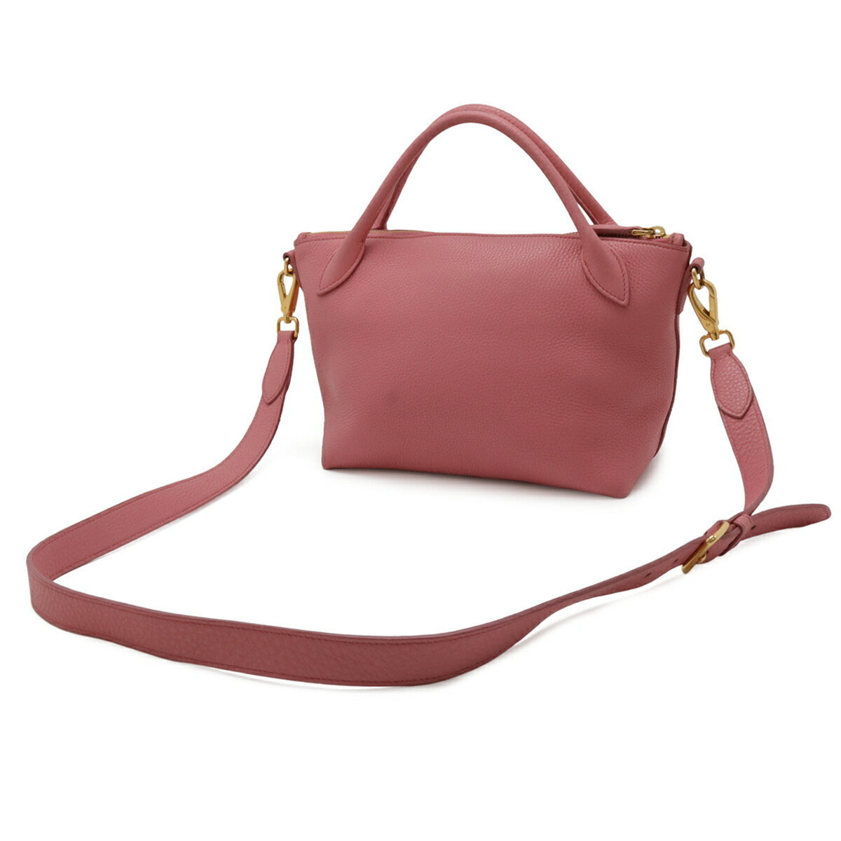 Prada Pink Leather Handbag Shoulder Bag (Pre-Owned)