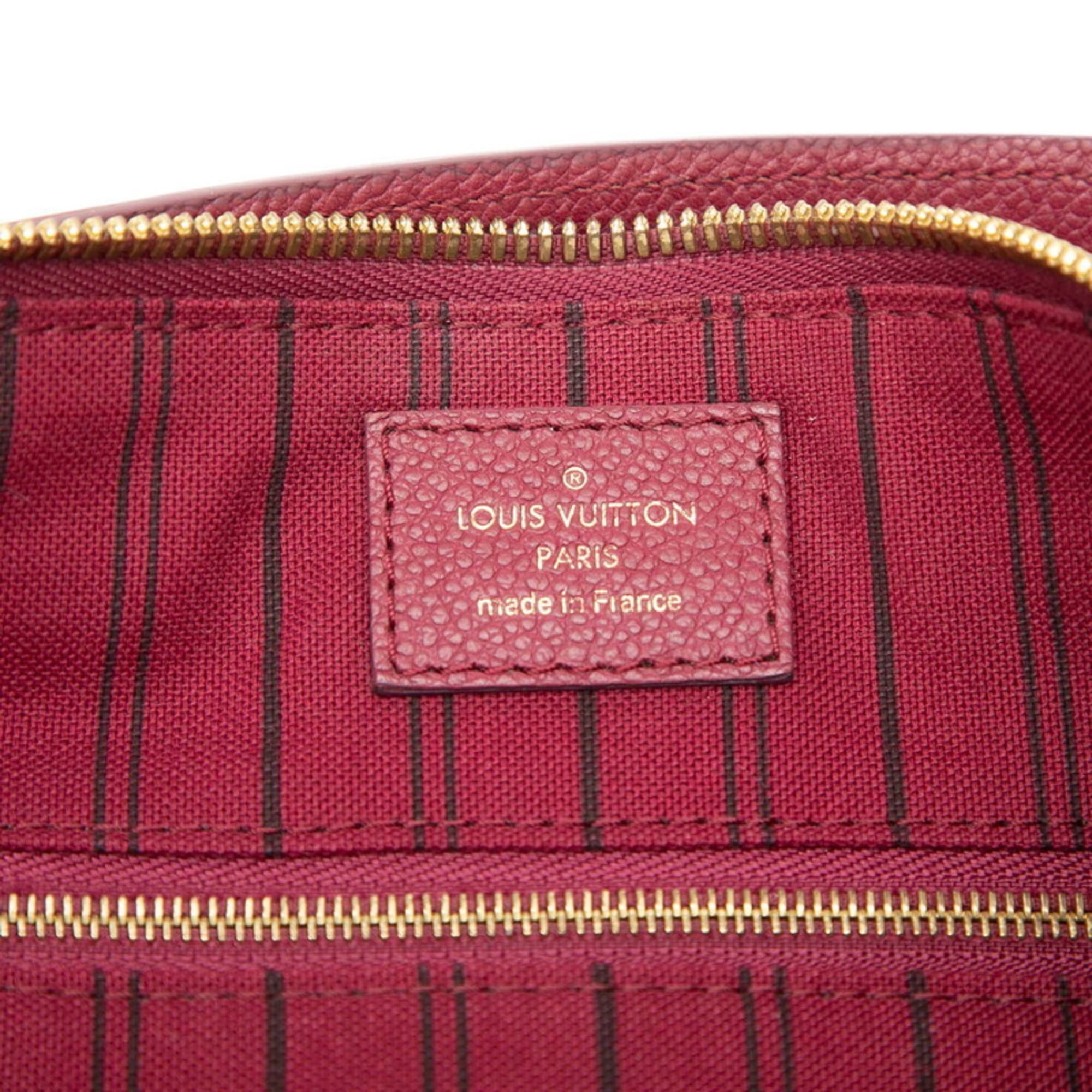 Louis Vuitton Aurore Red Color Wine Leather Shoulder Bag Tote Bag (Pre-Owned)