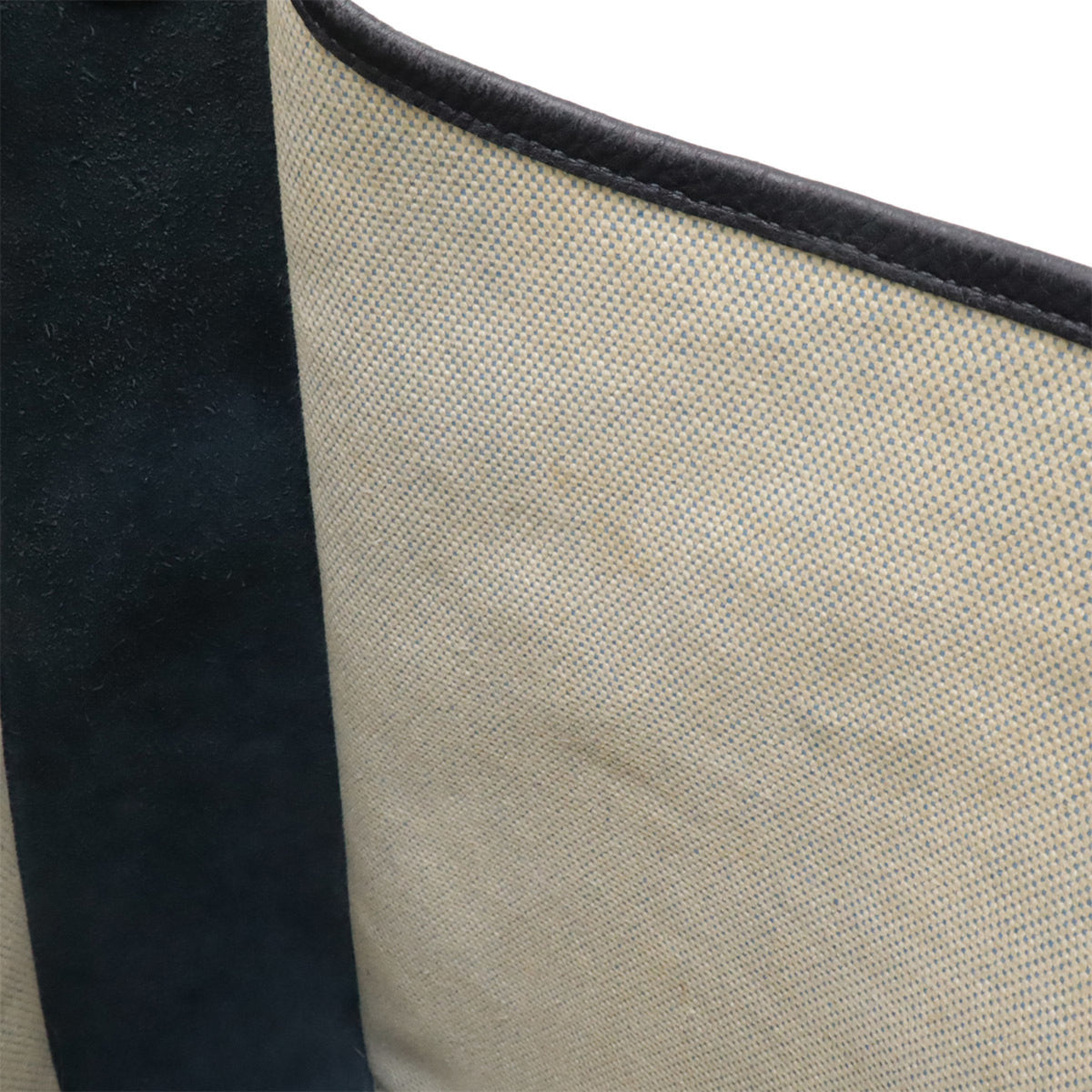 Hermes Natural Navy Toile H Shoulder Bag (Pre-Owned)