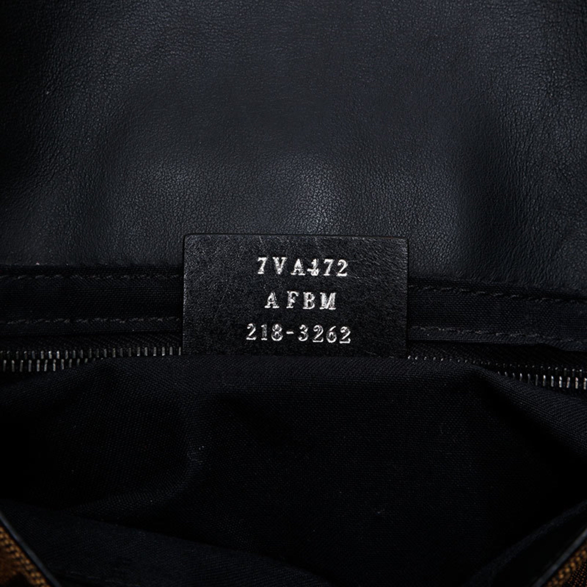 Fendi Zucca Brown Shoulder Bag (Pre-Owned)