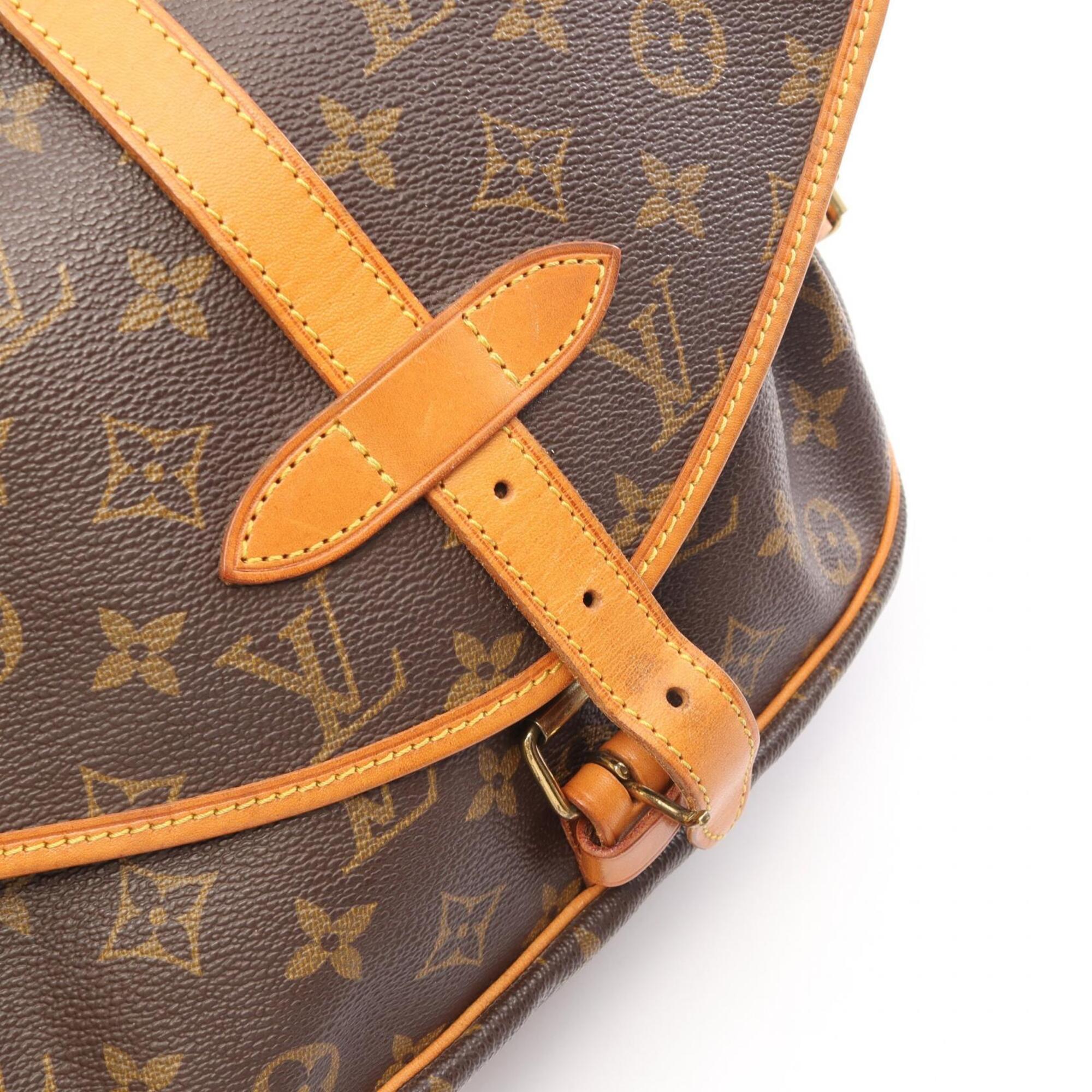 Louis Vuitton Brown Coated Canvas Pvc Monogram Leather Handbag Shoulder Bag (Pre-Owned)