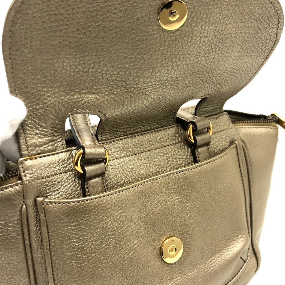 Gucci Gold Leather Handbag (Pre-Owned)