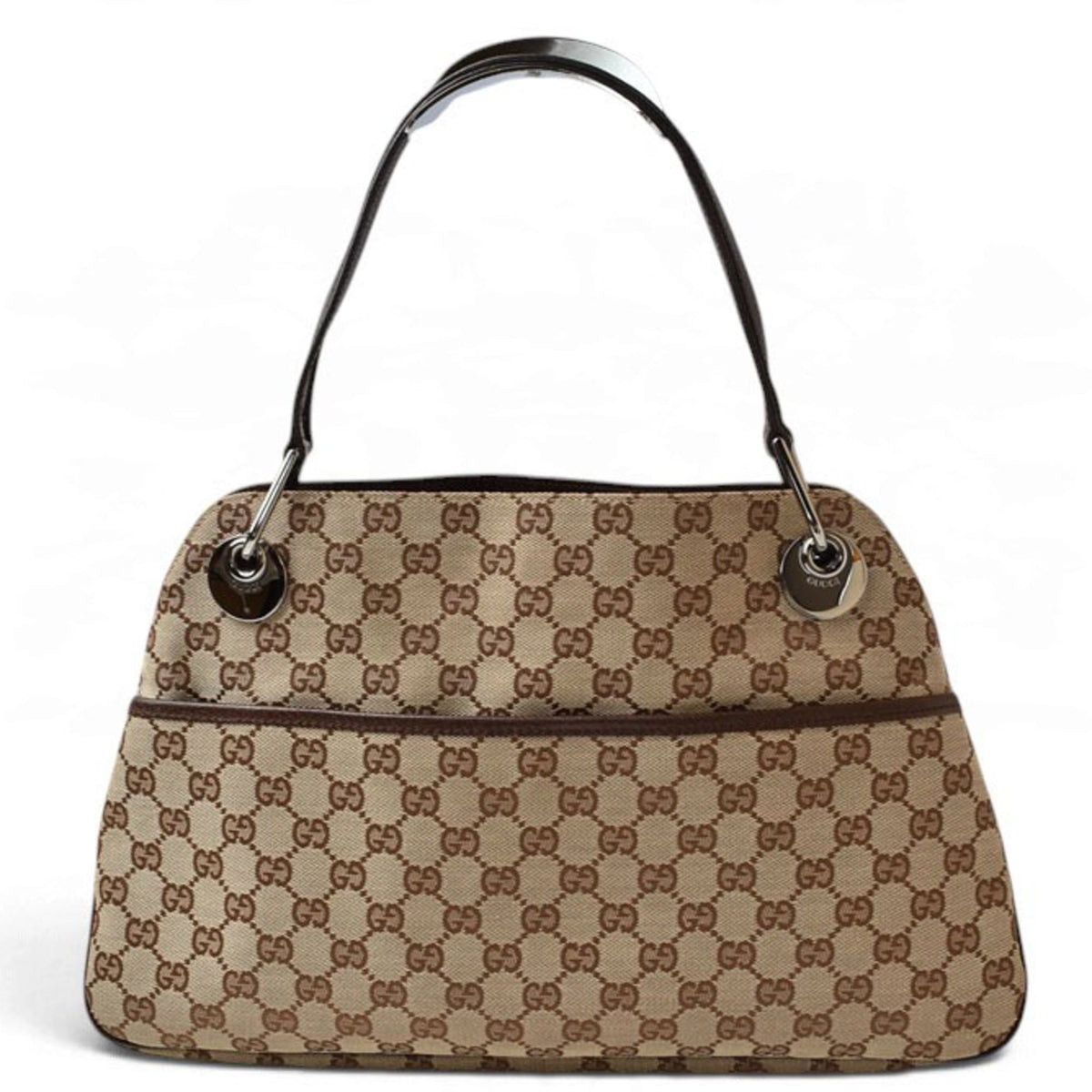 Gucci Gg Canvas Beige Brown Gg Canvas Tote Bag (Pre-Owned)
