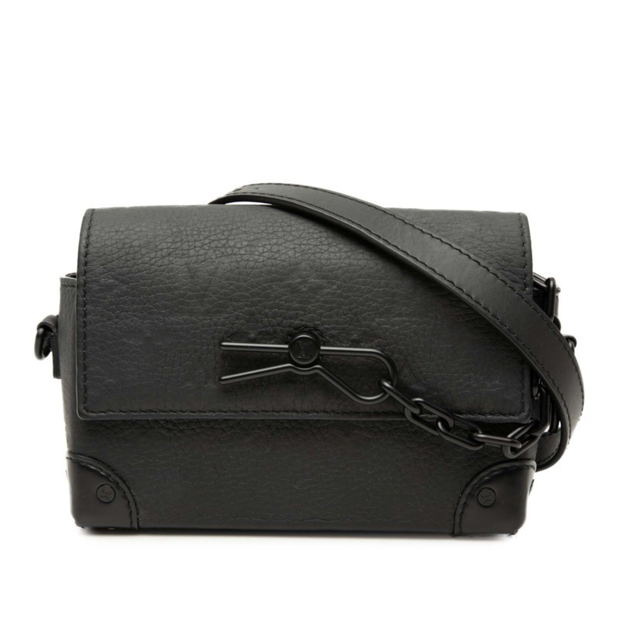 Louis Vuitton Monogram Black Noir Leather Shoulder Bag (Pre-Owned)