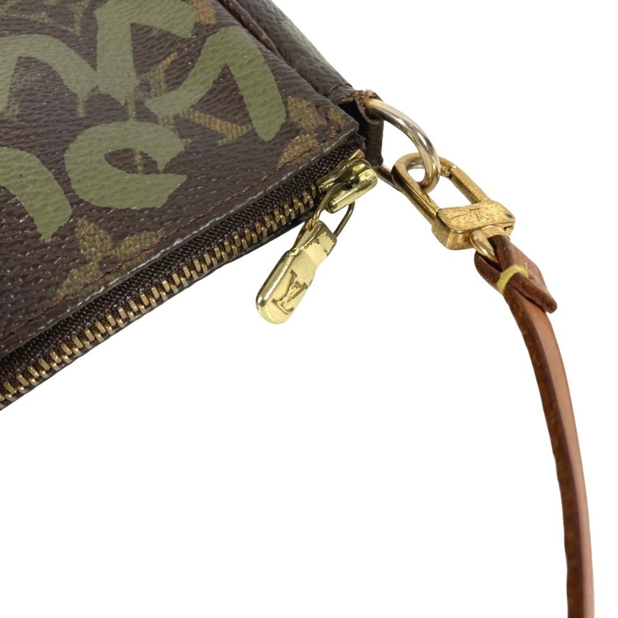 Louis Vuitton Brown Khaki Monogram Canvas Handbag Pochette Pouch Shoulder Bag (Pre-Owned)