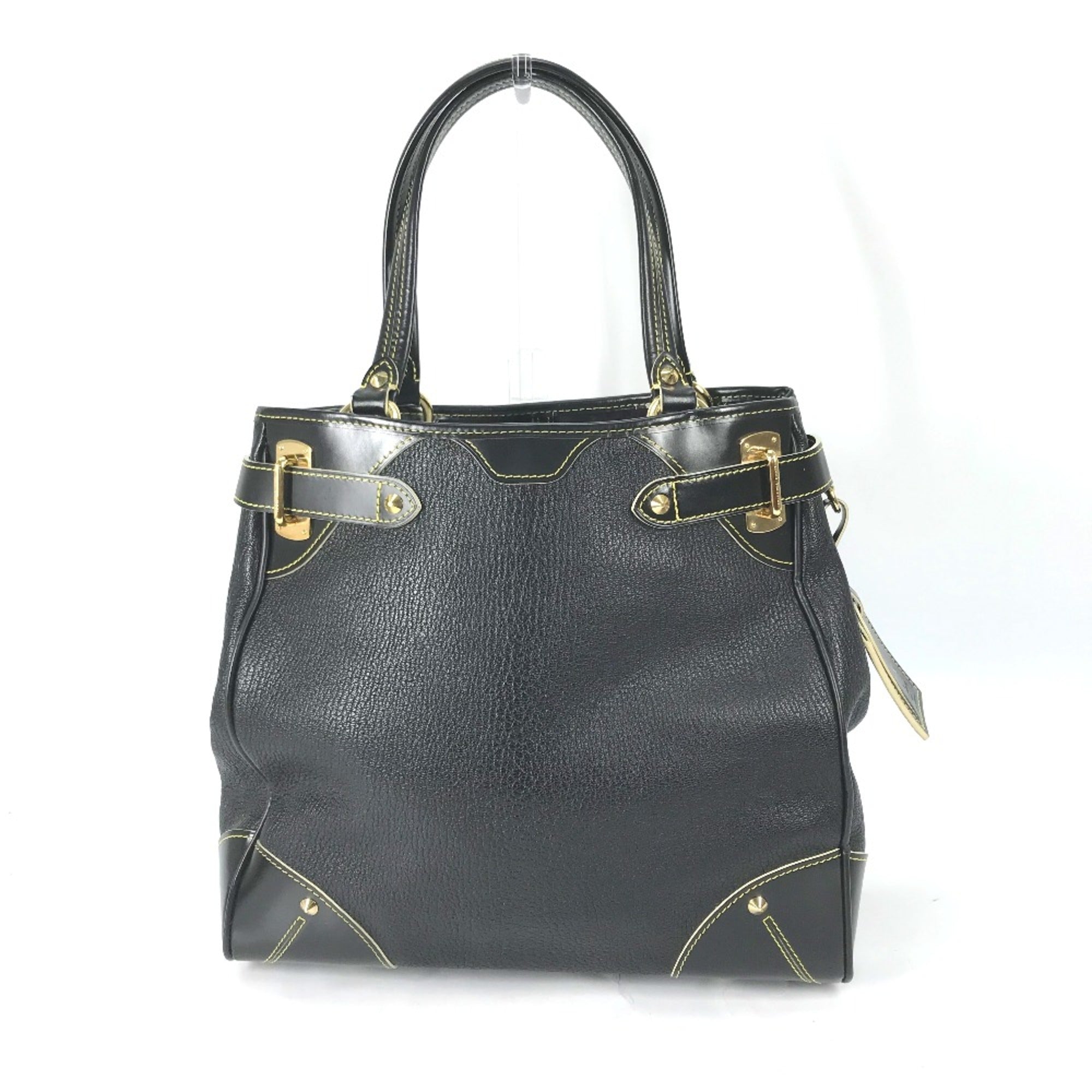 Louis Vuitton Black Leather Handbag (Pre-Owned)