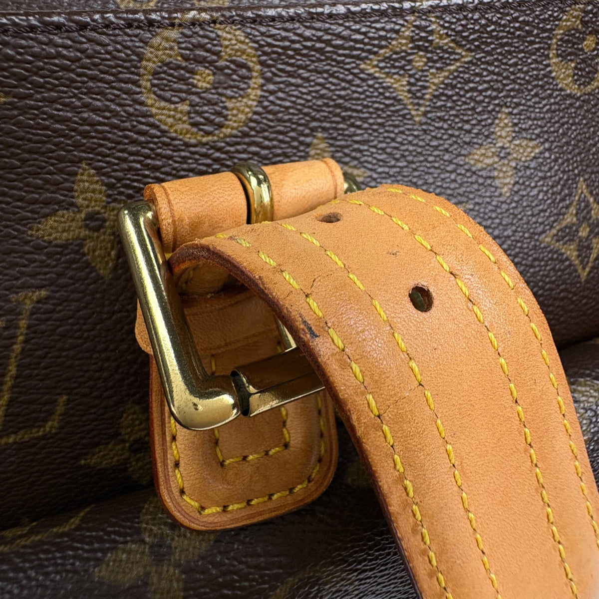 Louis Vuitton Brown Monogram Handbag Tote Bag (Pre-Owned)