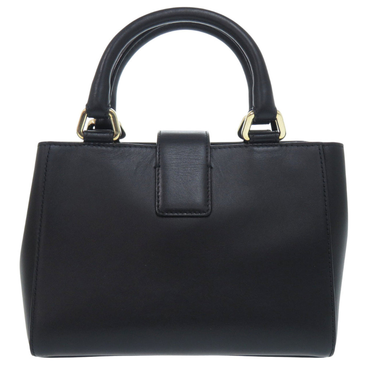 Jimmy Choo Black Leather Handbag Shoulder Bag (Pre-Owned)