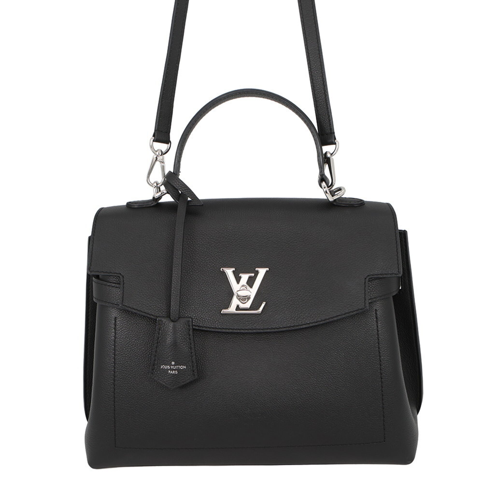 Louis Vuitton Black Noir Leather Handbag Shoulder Bag (Pre-Owned)