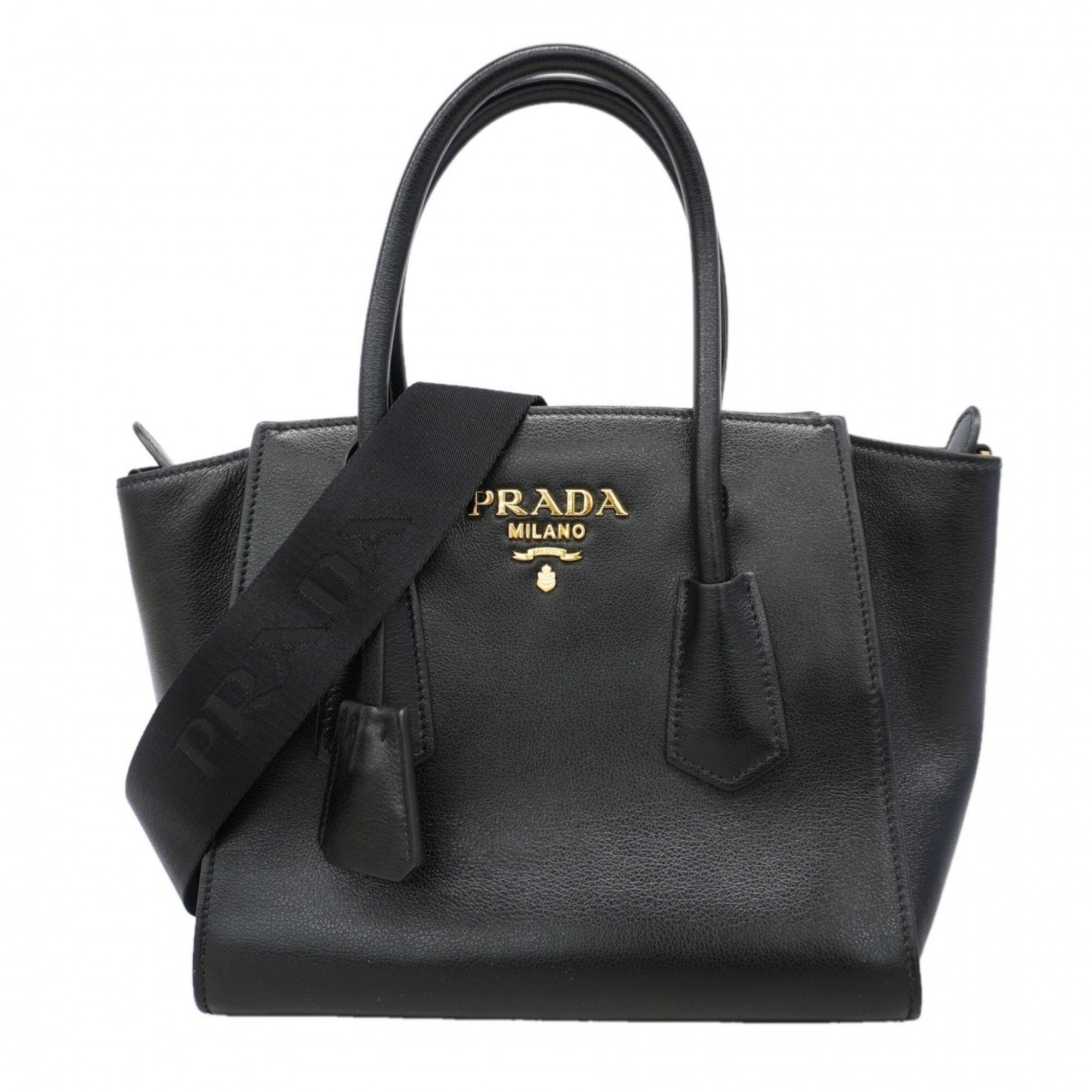 Prada Black Leather Handbag (Pre-Owned)