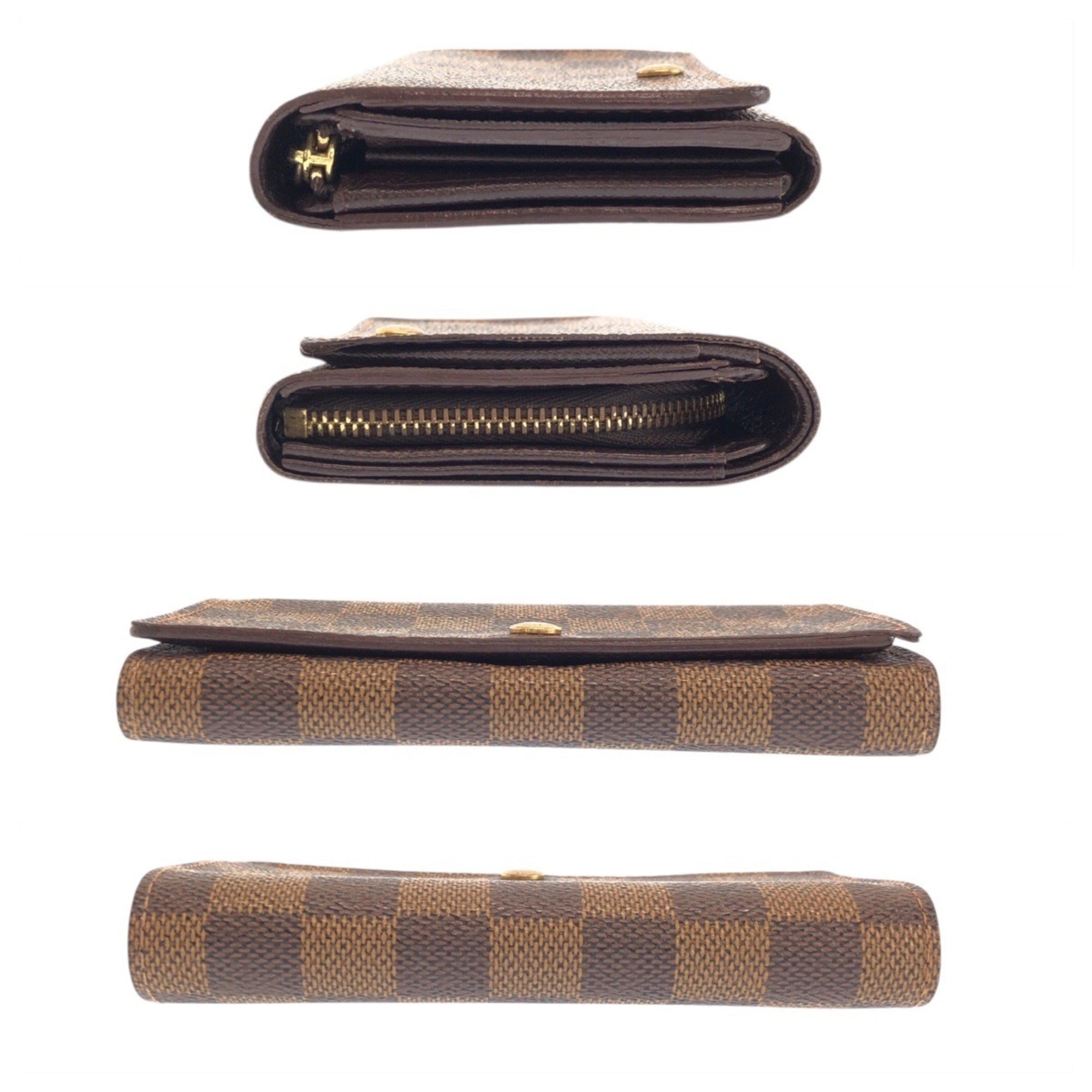 Louis Vuitton Brown Damier Canvas Pvc Middle Wallet (Bi-Fold) (Pre-Owned)