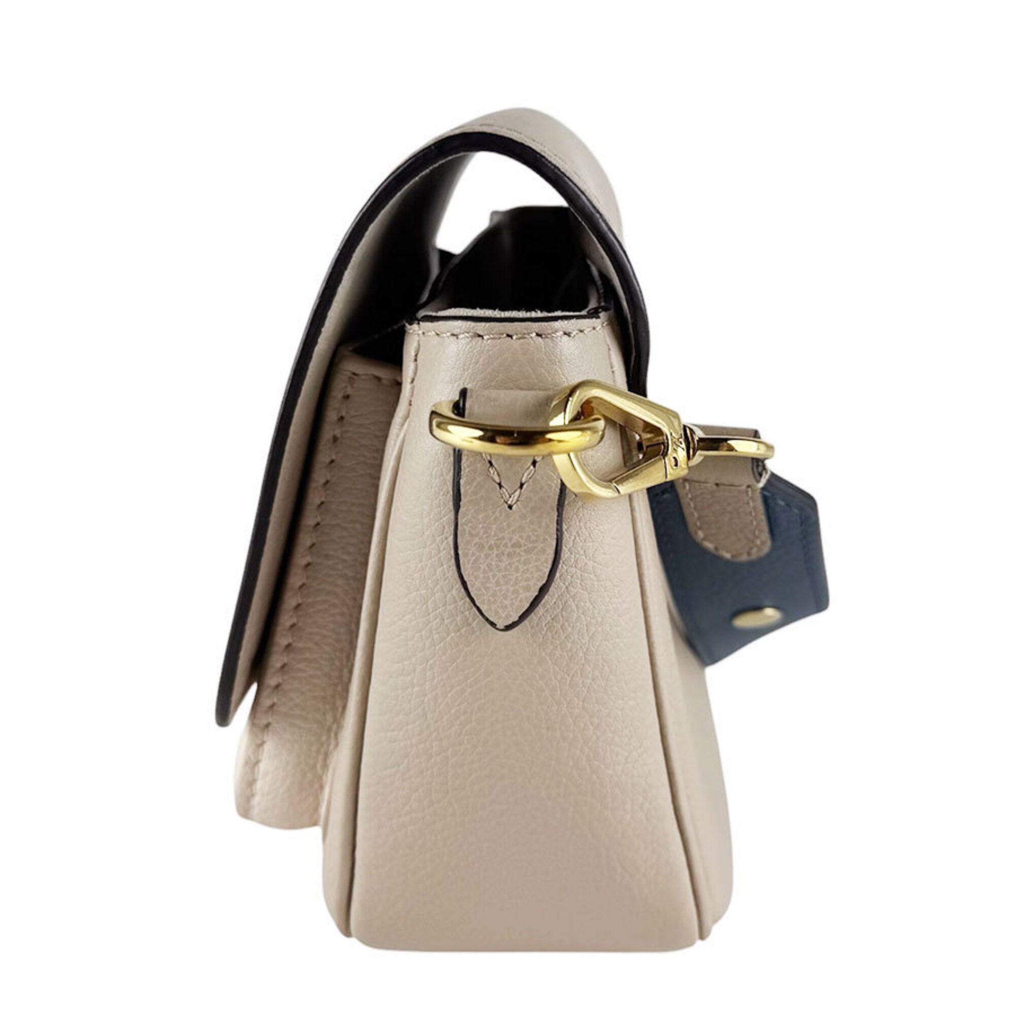 Louis Vuitton Grayish Leather Shoulder Bag (Pre-Owned)