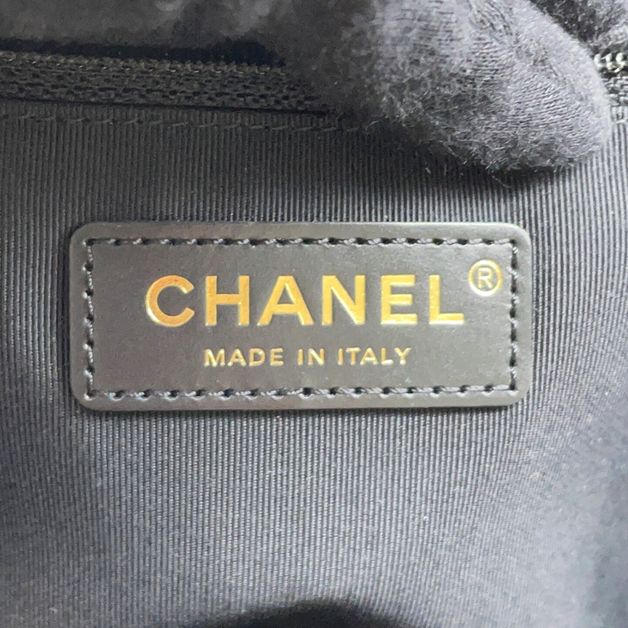 Chanel Black Grained Calfskin Shopping Bag Tote Bag (Pre-Owned)