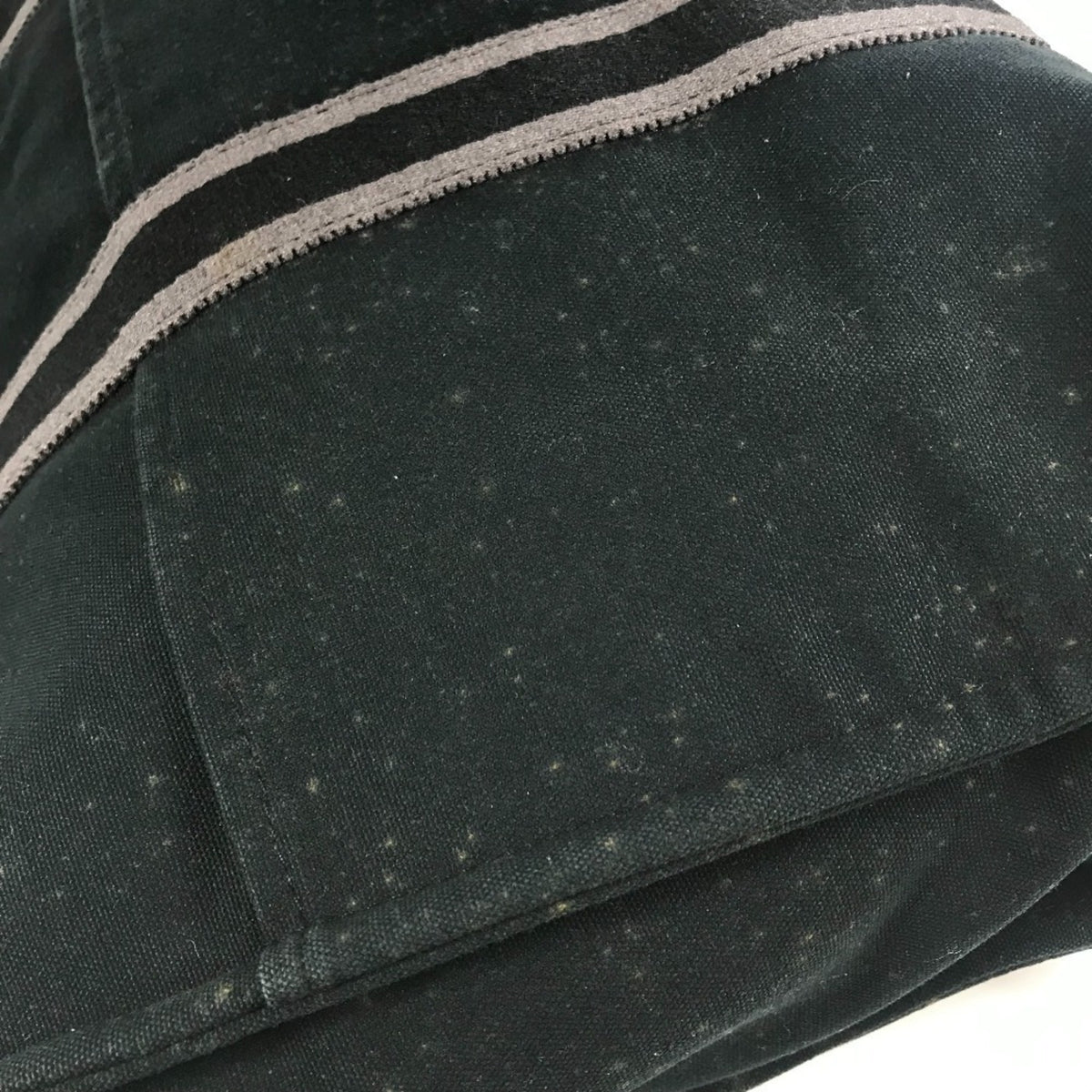 Hermes Black Gray Canvas Shoulder Bag Tote Bag (Pre-Owned)