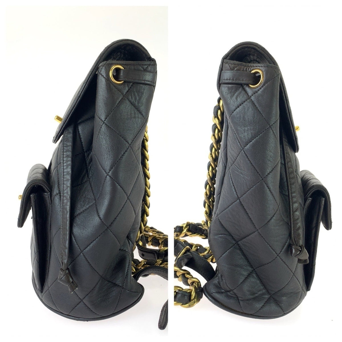 Chanel Black Leather Backpack (Pre-Owned)