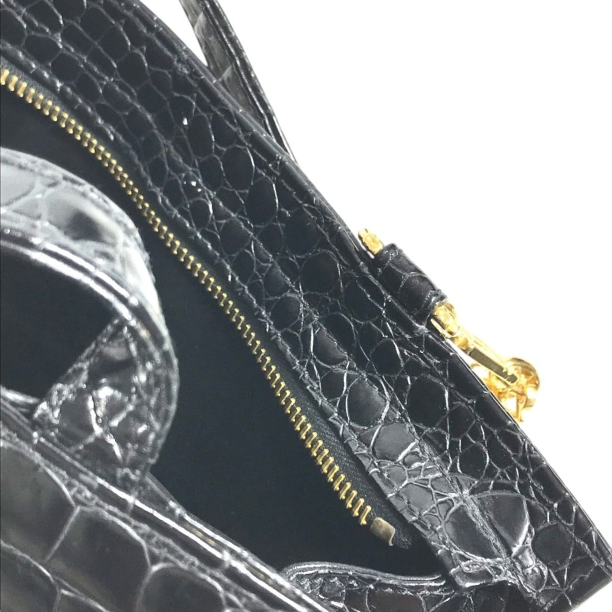 Versace Black Leather Shoulder Bag Tote Bag (Pre-Owned)