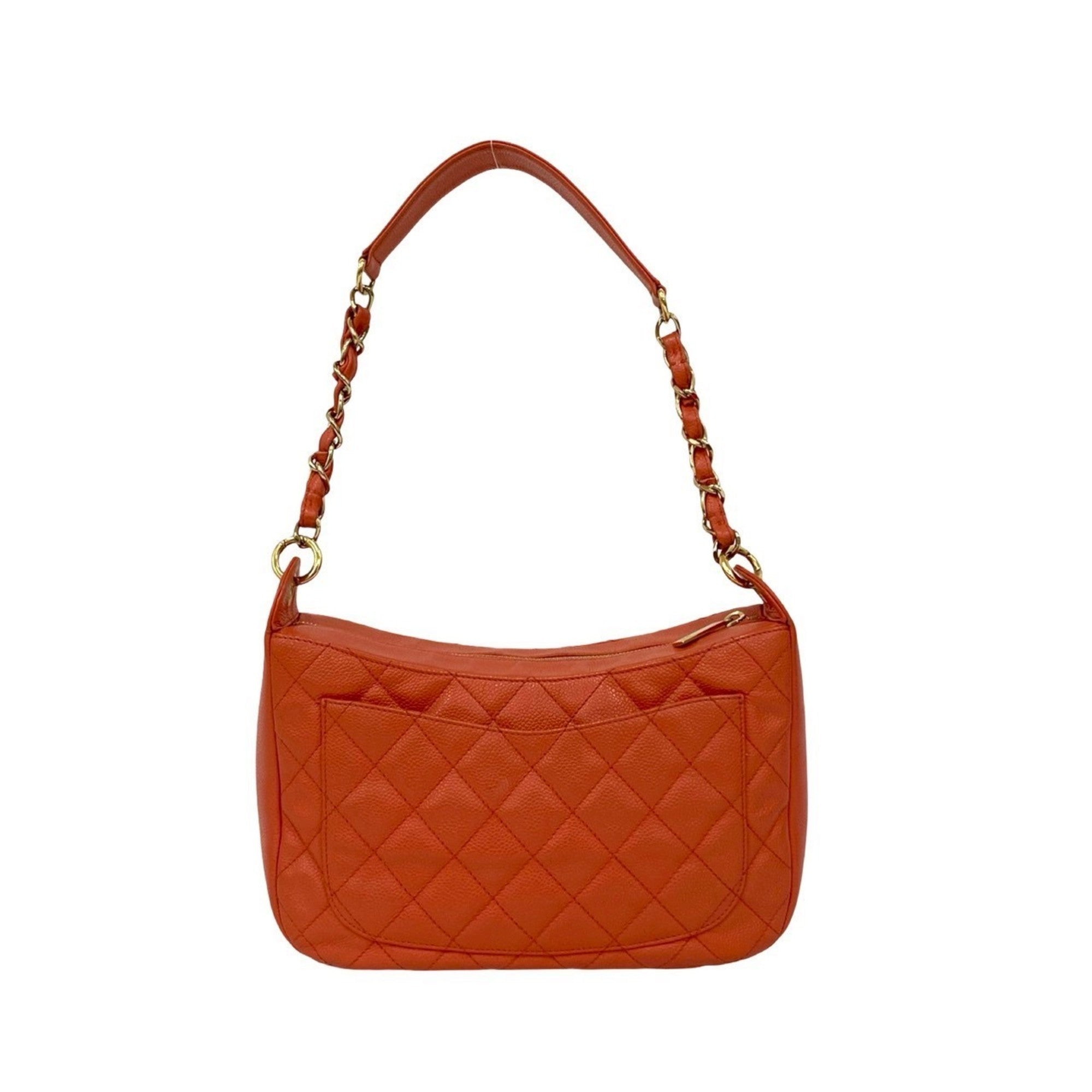Chanel Pink Grained Calfskin Handbag Shoulder Bag (Pre-Owned)