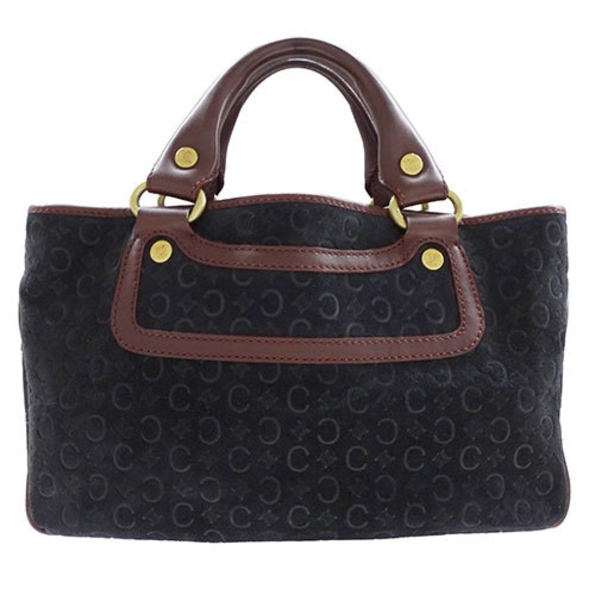Celine Black Bordeaux Suede Leather Handbag Tote Bag (Pre-Owned)