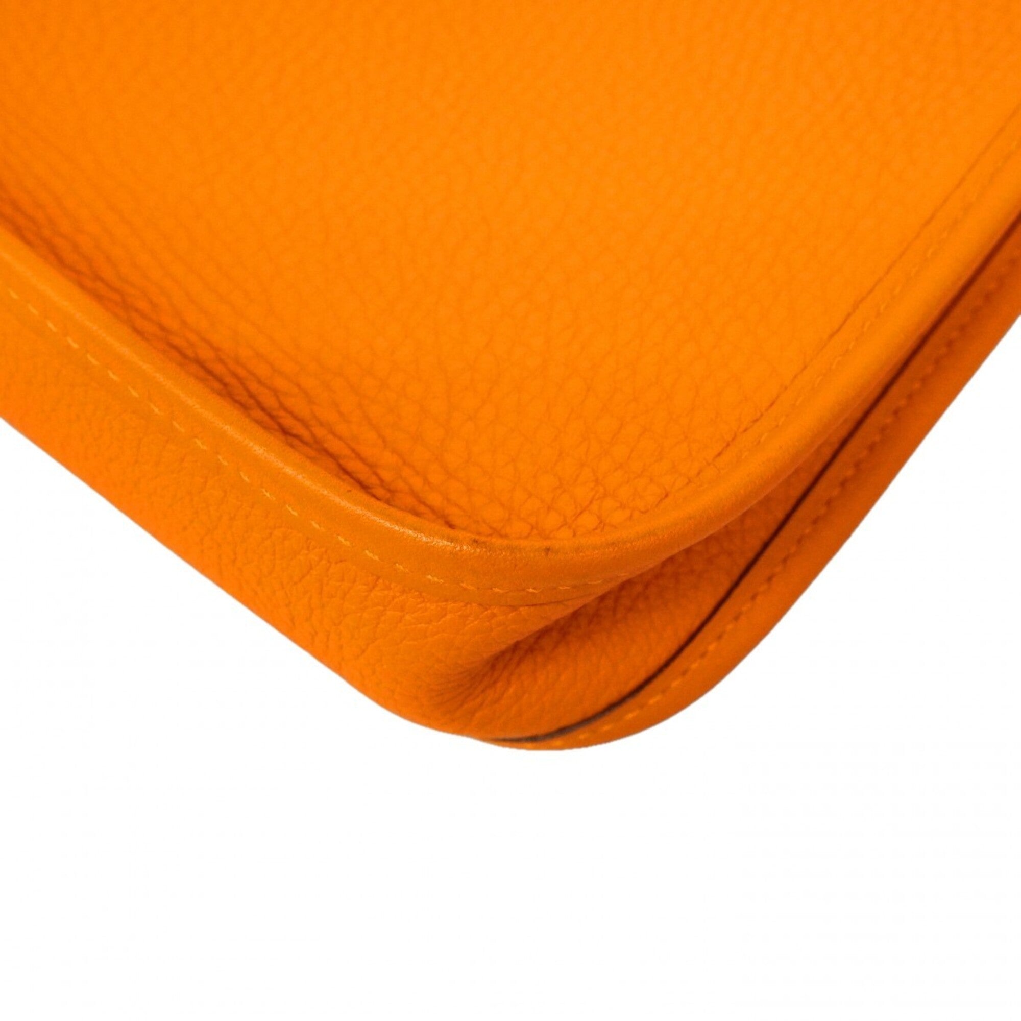 Hermes Orange Taurillon Clemence Leather Shoulder Bag (Pre-Owned)