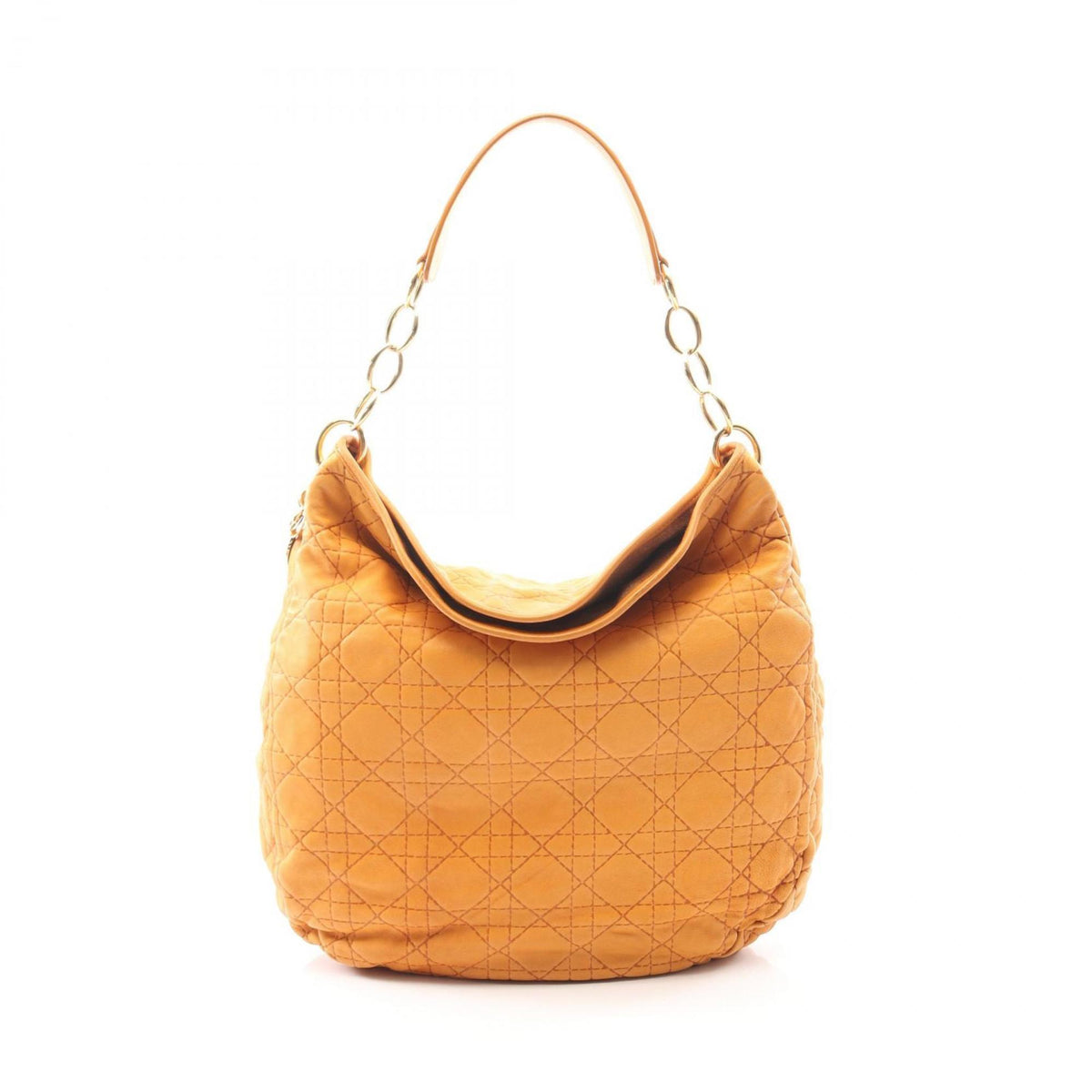 Christian Dior Orange Leather Handbag Shoulder Bag (Pre-Owned)