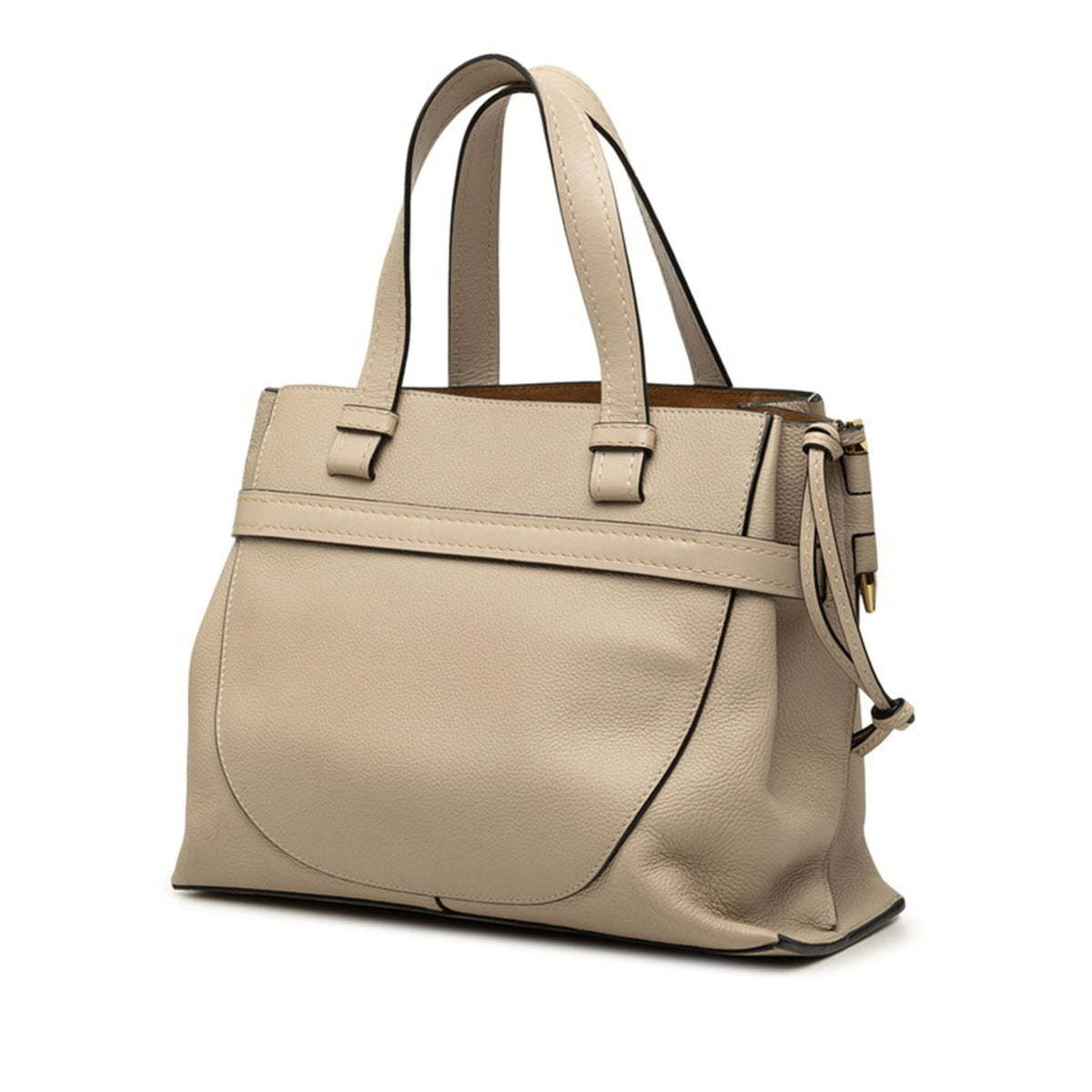 Loewe Beige Leather Handbag Shoulder Bag (Pre-Owned)
