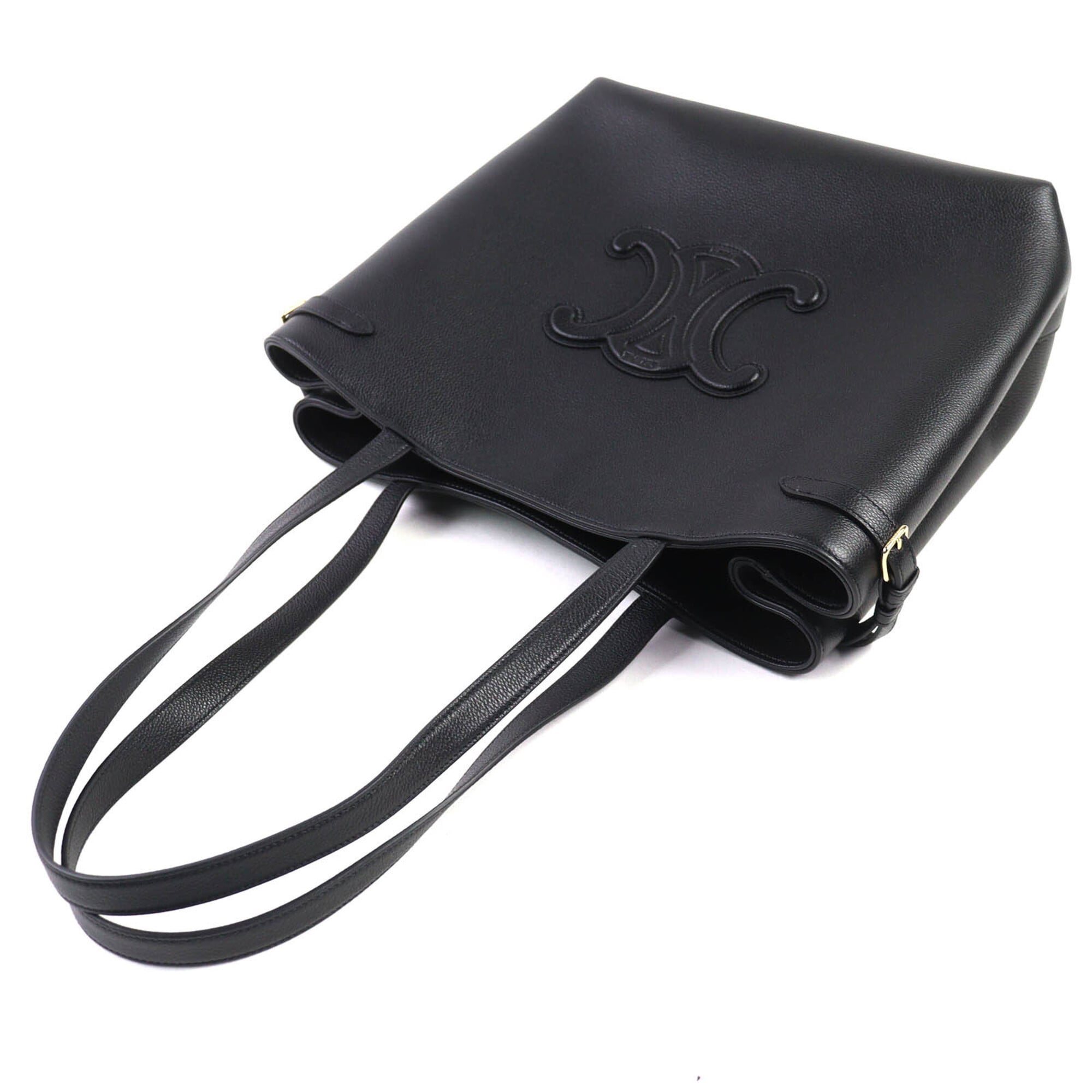 Celine Cabas Black Leather Tote Bag (Pre-Owned)