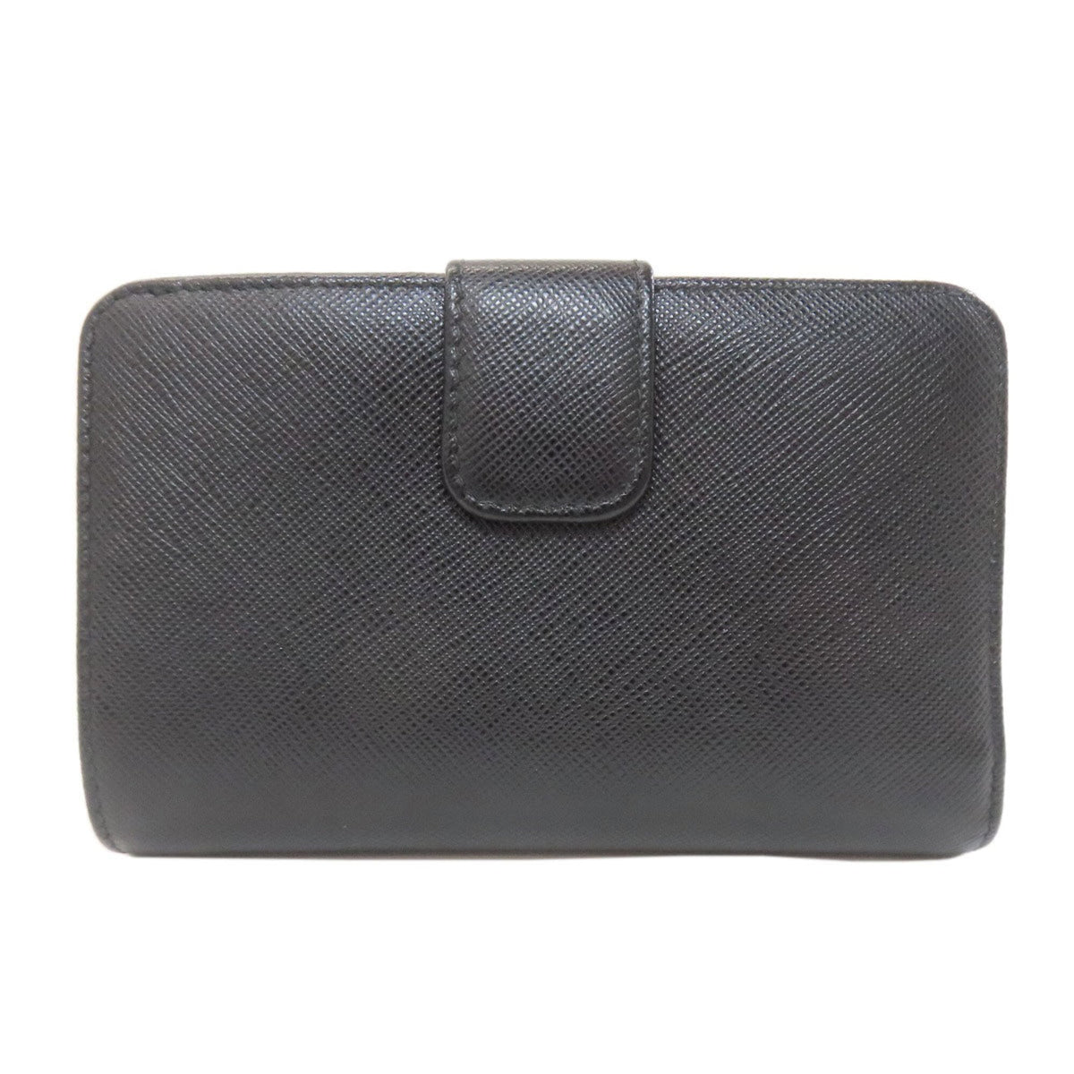 Prada Saffiano Black Leather Wallet (Bi-Fold) (Pre-Owned)