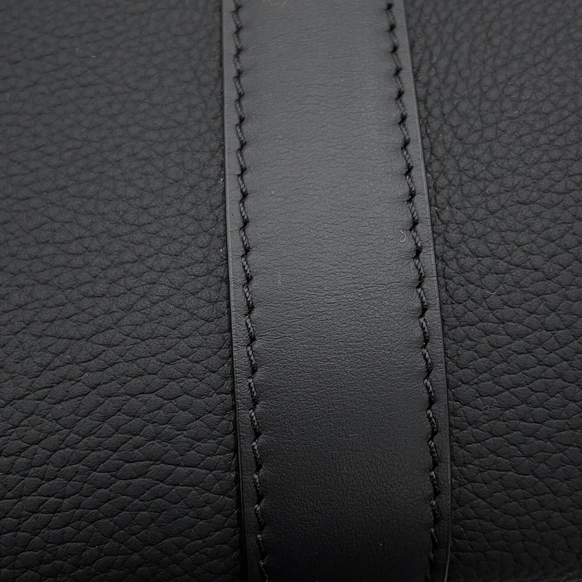 Louis Vuitton Black Noir Leather Handbag Tote Bag (Pre-Owned)