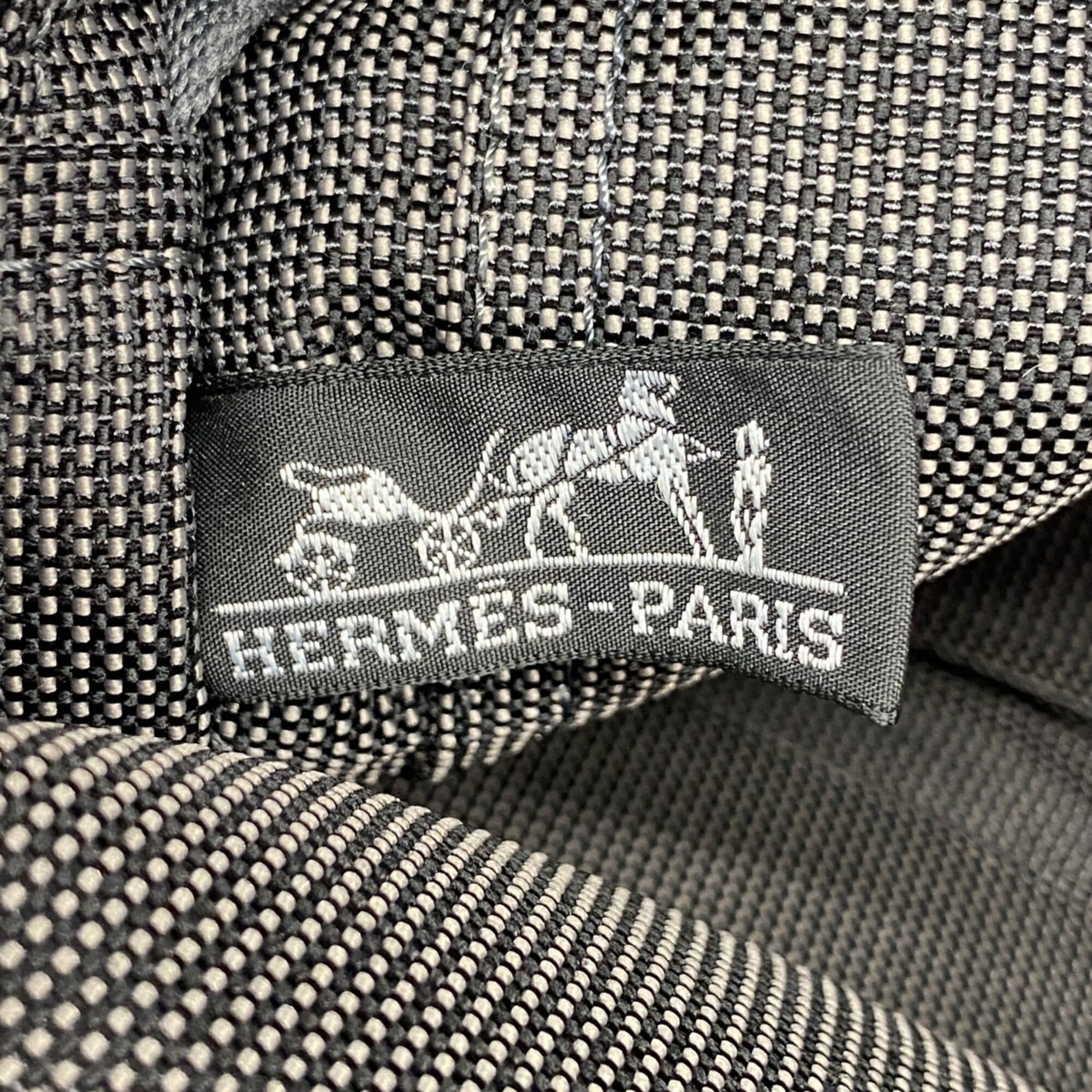 Hermes Gray Canvas Tote Bag (Pre-Owned)