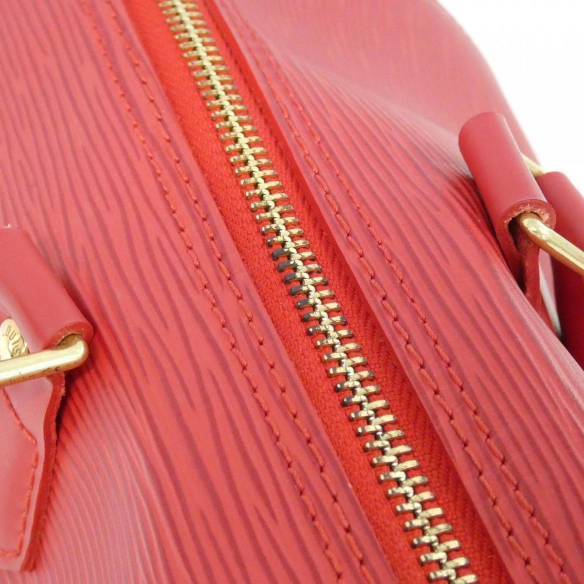 Louis Vuitton Rouge Leather Boston Bag (Pre-Owned)