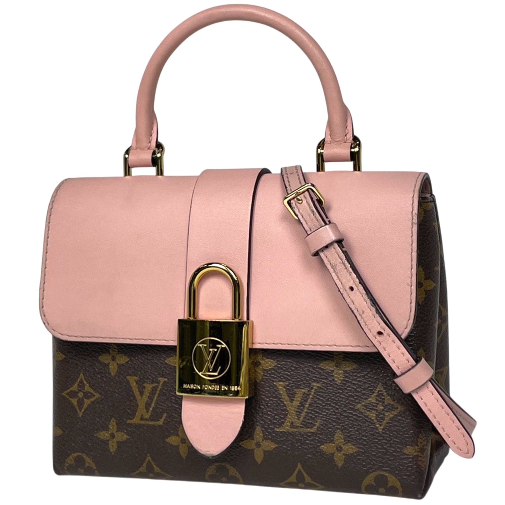 Louis Vuitton Monogram Brown Monogram Pink Rose Poudre Monogram Handbag (Pre-Owned)