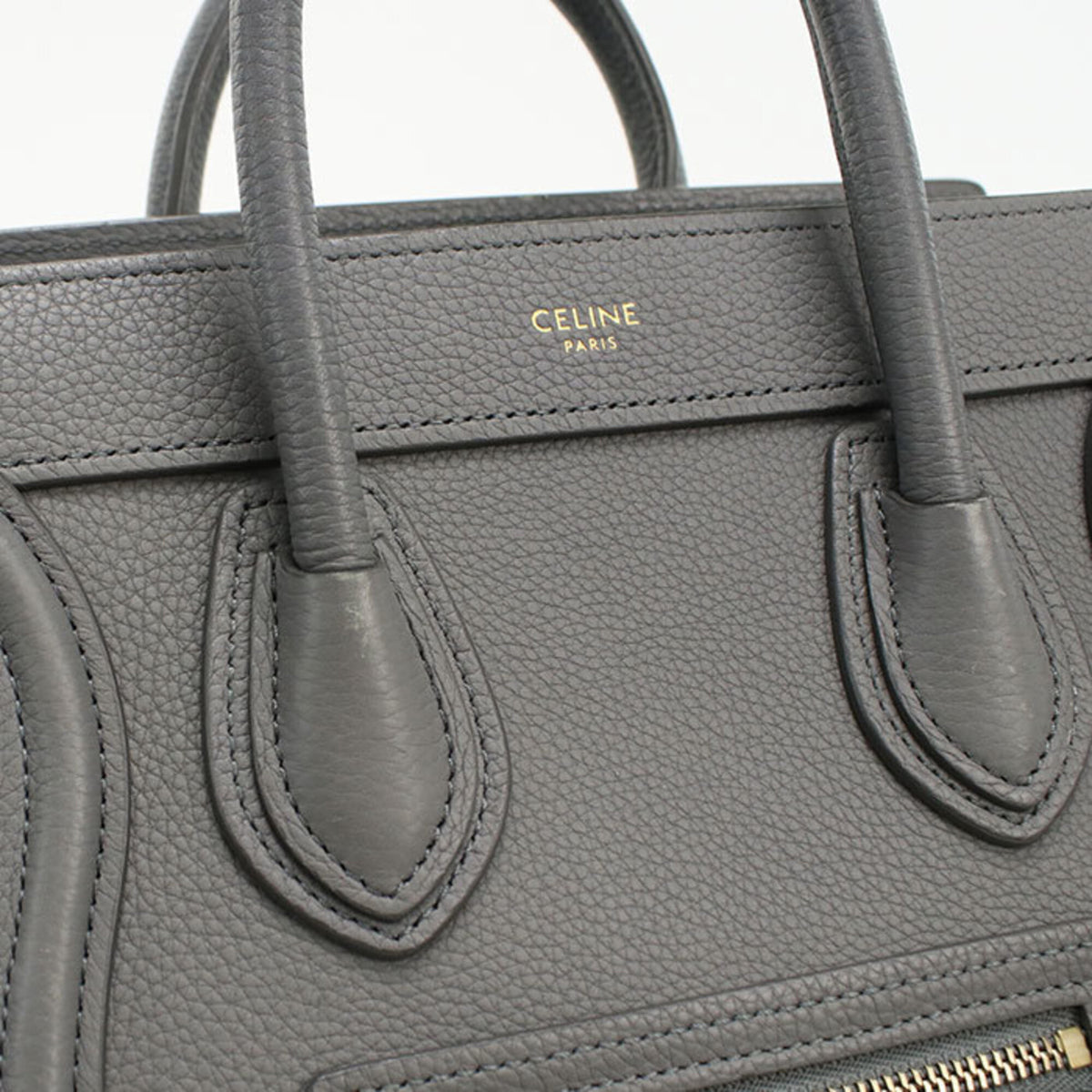 Celine Gray Leather Tote Bag (Pre-Owned)