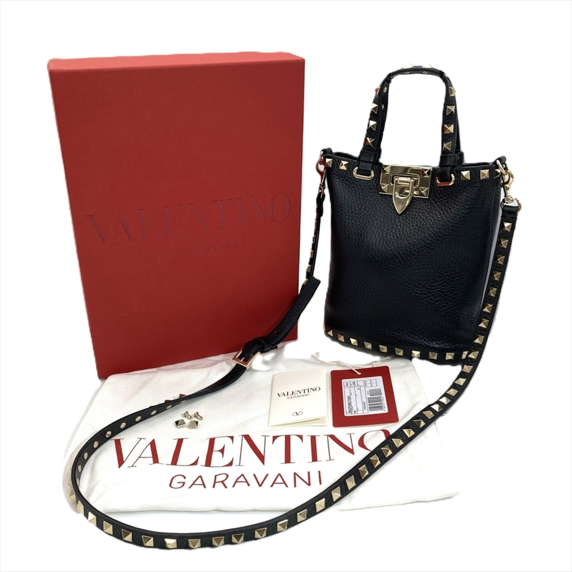 Valentino Black Leather Shoulder Bag (Pre-Owned)