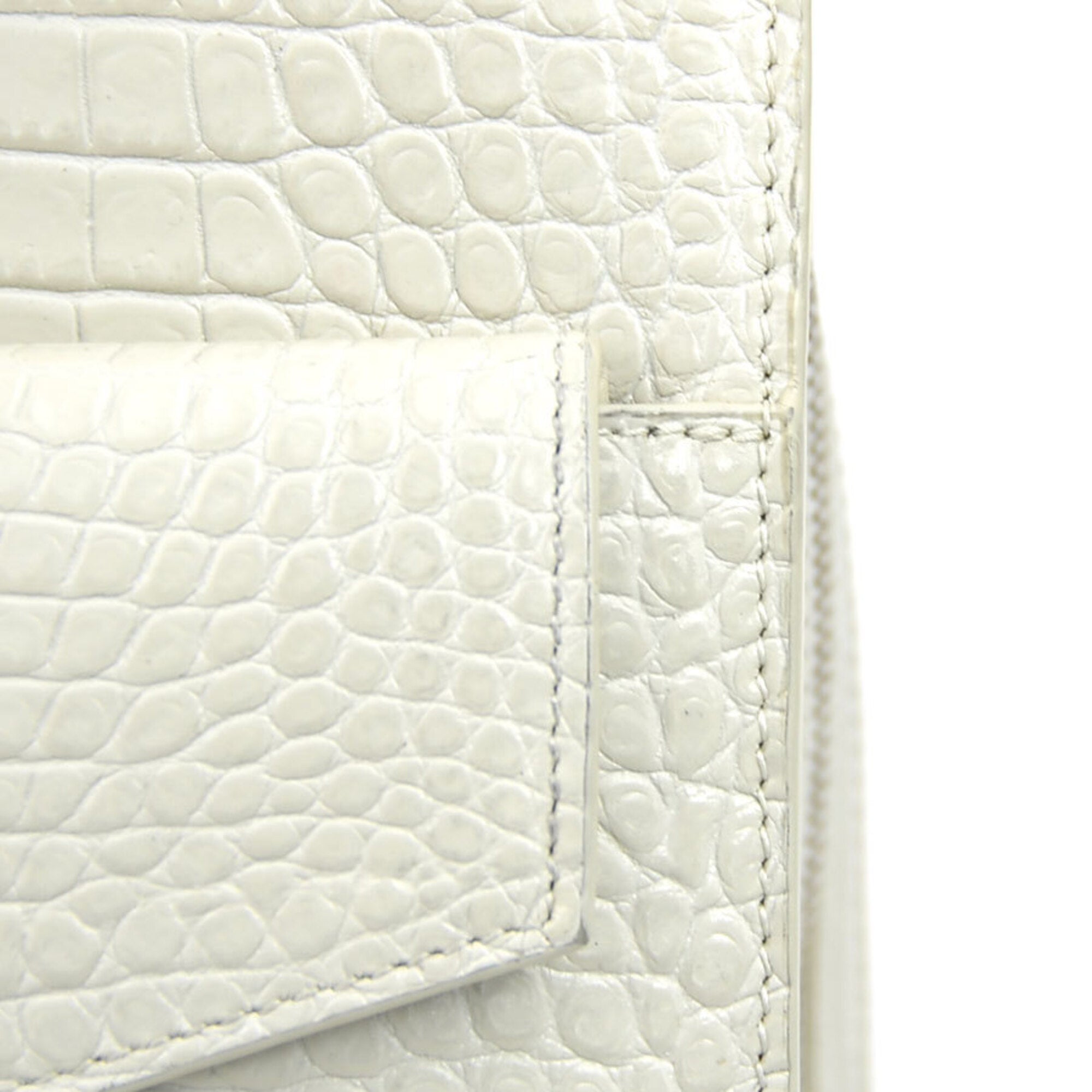 Saint Laurent Ivory Leather Handbag Pouch Shoulder Bag (Pre-Owned)