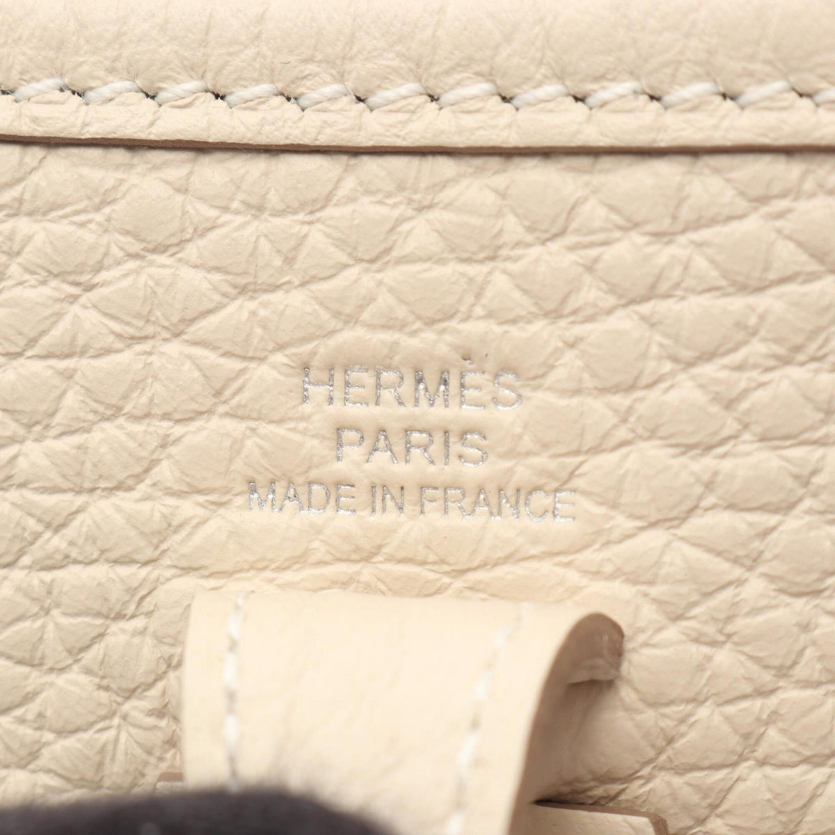 Hermes White Taurillon Clemence Leather Shoulder Bag (Pre-Owned)