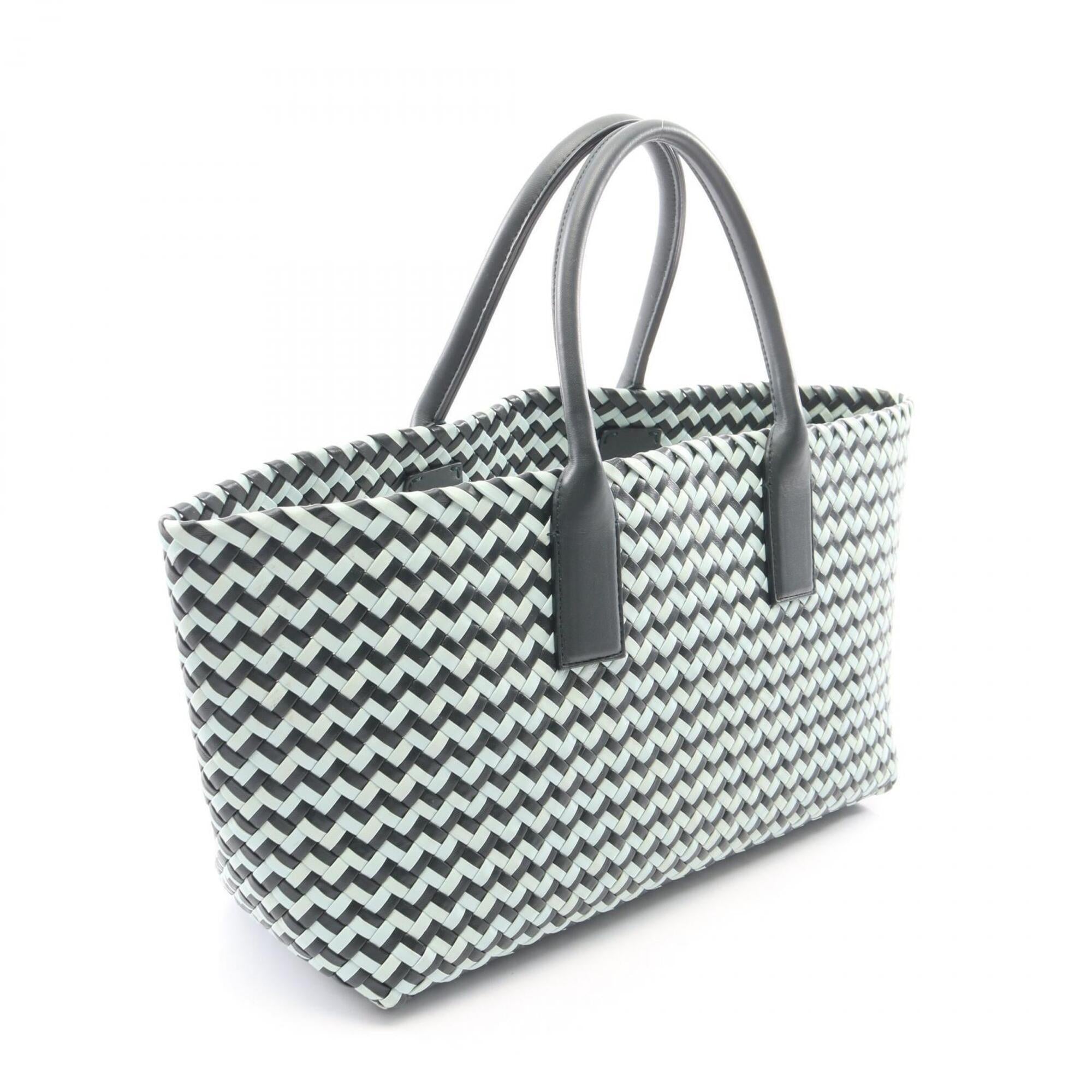 Bottega Veneta Blue Green Intrecciato Handbag Tote Bag (Pre-Owned)