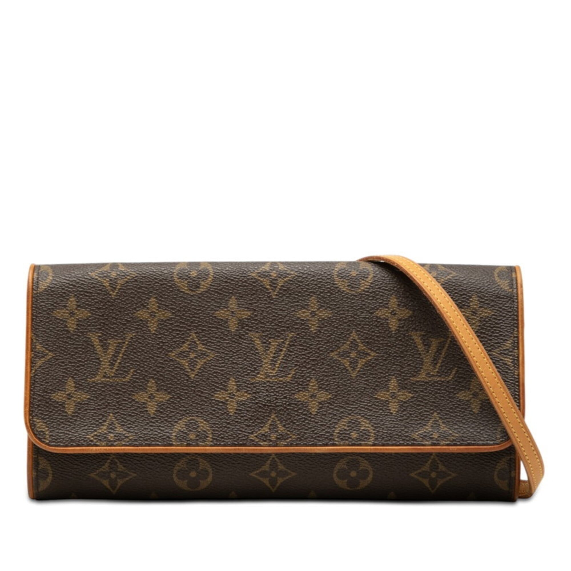 Louis Vuitton Brown Pvc Leather Pochette Shoulder Bag (Pre-Owned)