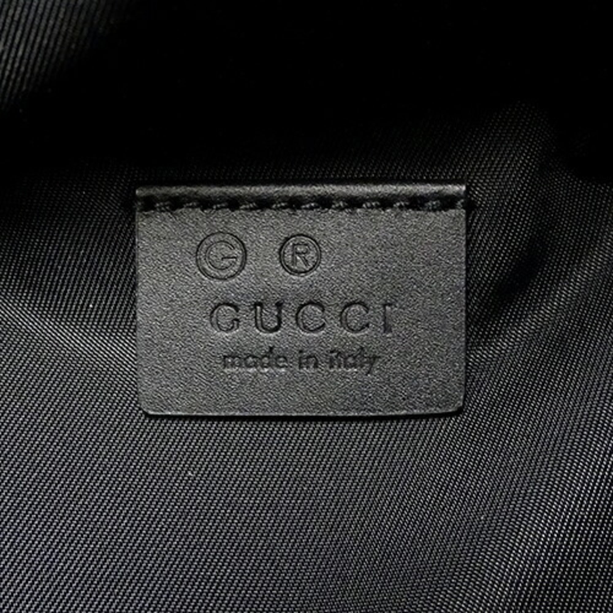 Gucci Black Canvas Shoulder Bag Sling Bag (Pre-Owned)