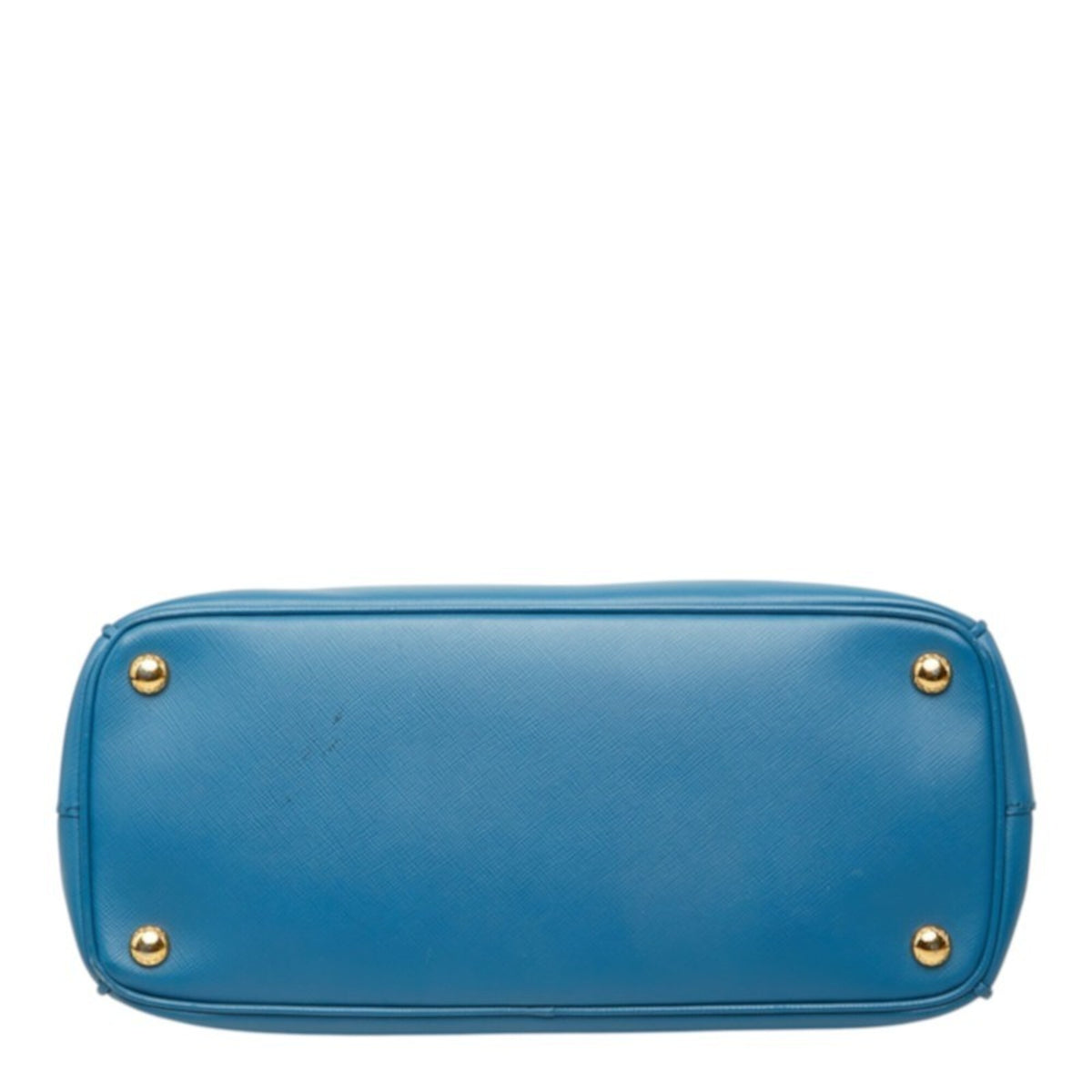 Prada Blue Leather Handbag Shoulder Bag (Pre-Owned)