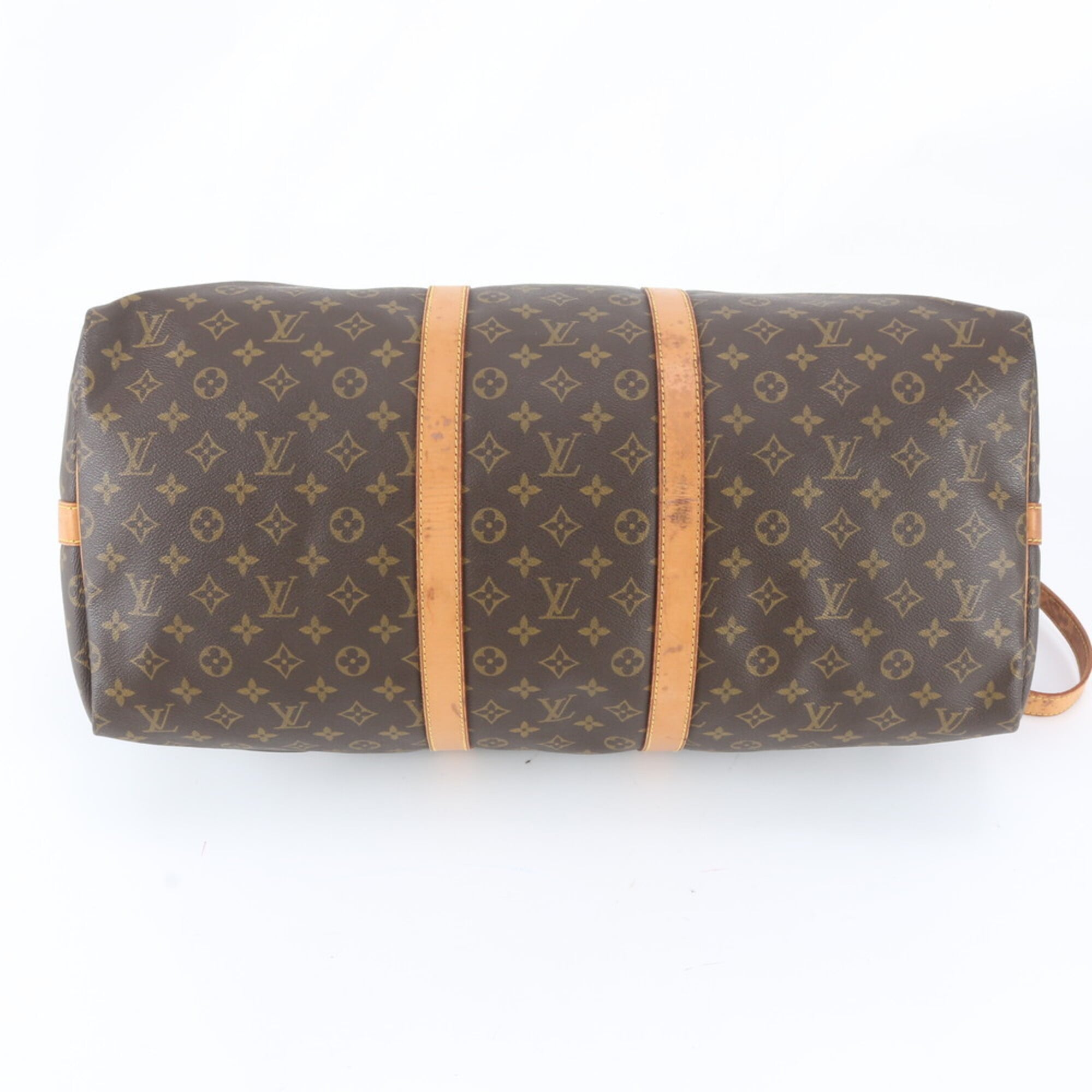 Louis Vuitton Monogram Brown Leather Coated Canvas Handbag (Pre-Owned)