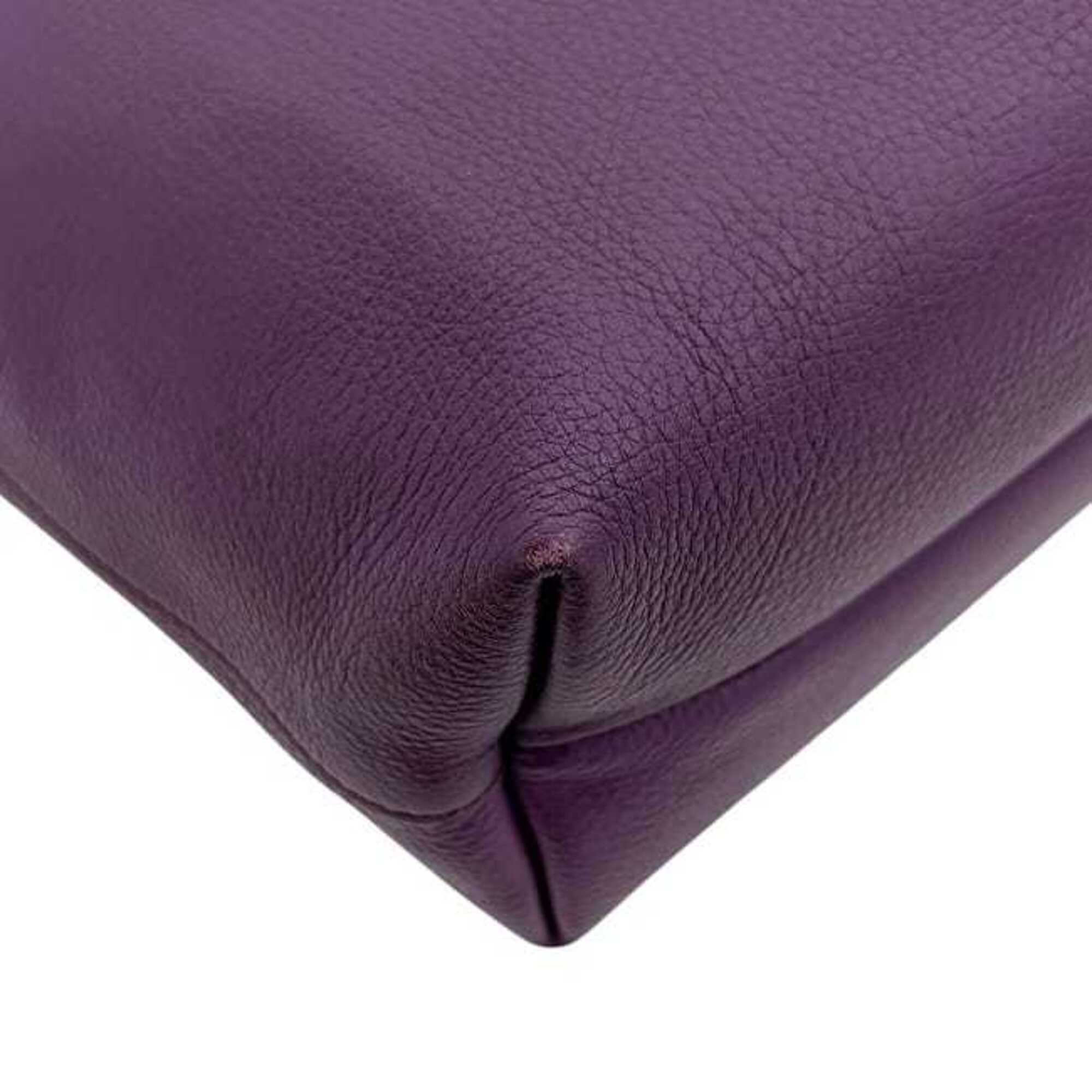 Salvatore Ferragamo Purple Leather Tote Bag (Pre-Owned)