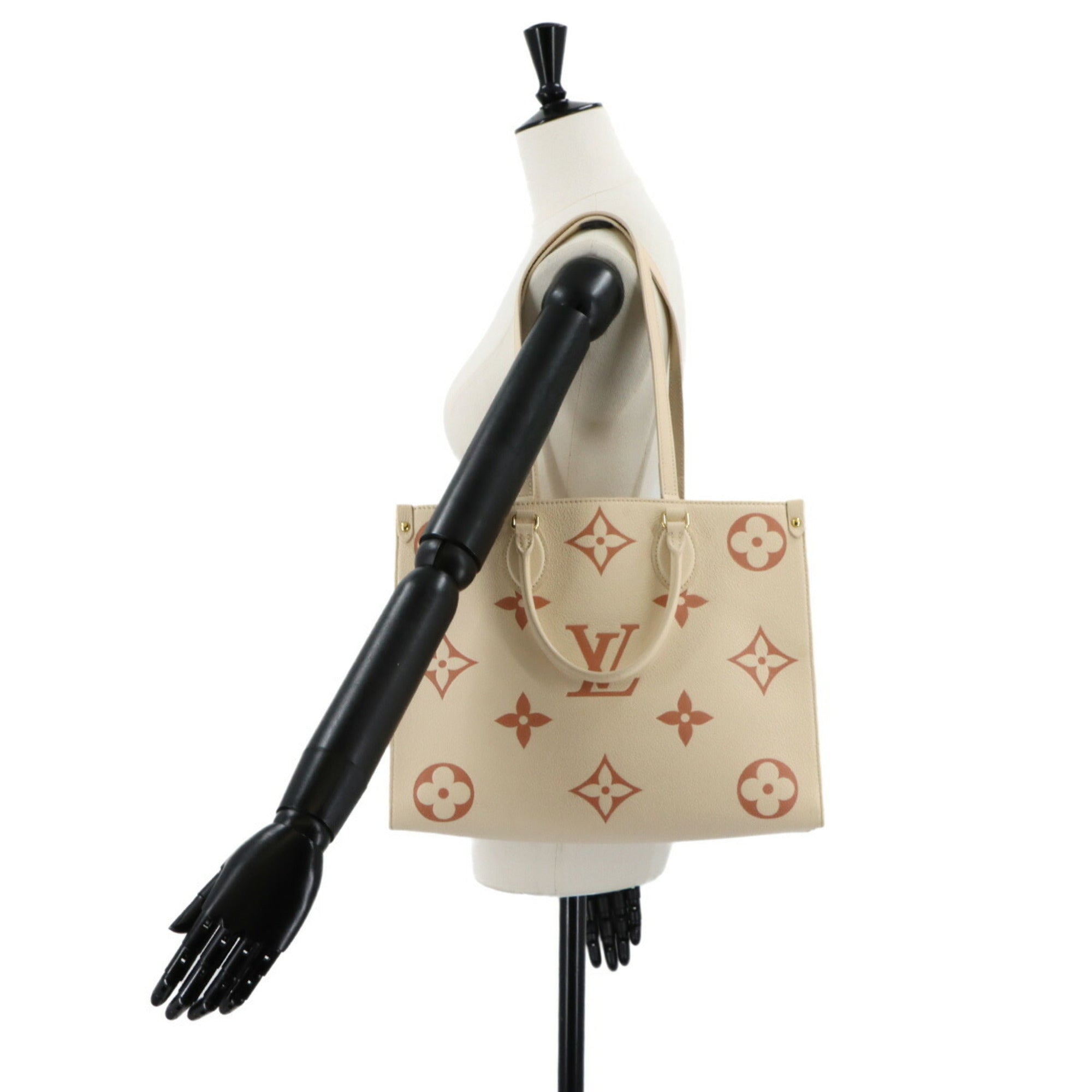 Louis Vuitton Cream Monogram Empreinte Handbag Tote Bag (Pre-Owned)