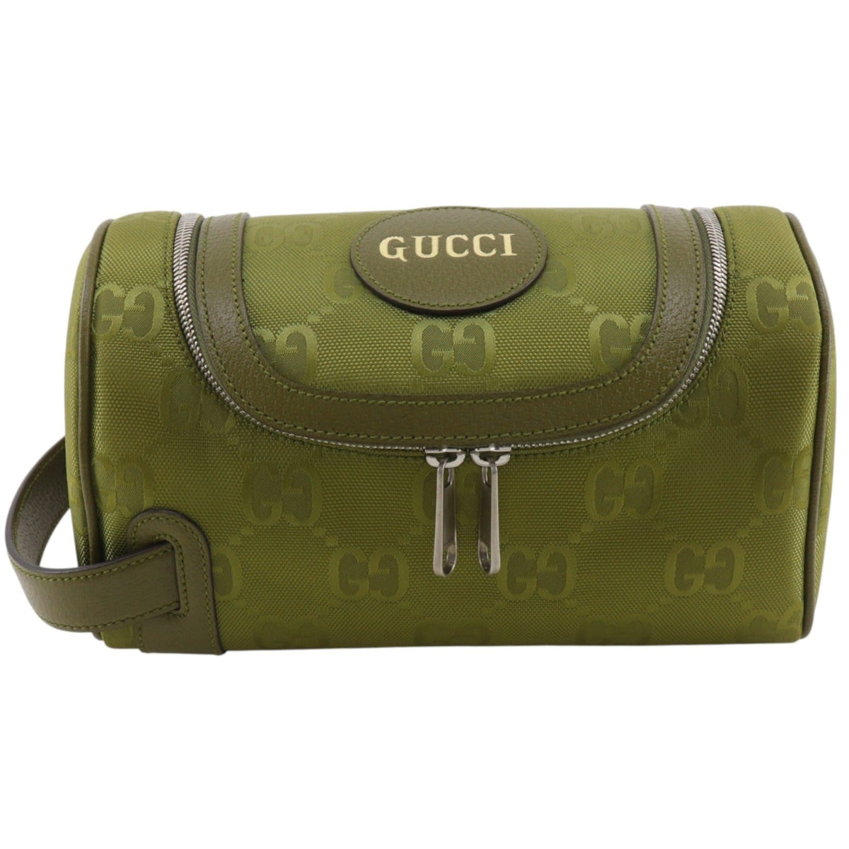 Gucci Green Gg Canvas Handbag Pouch (Pre-Owned)
