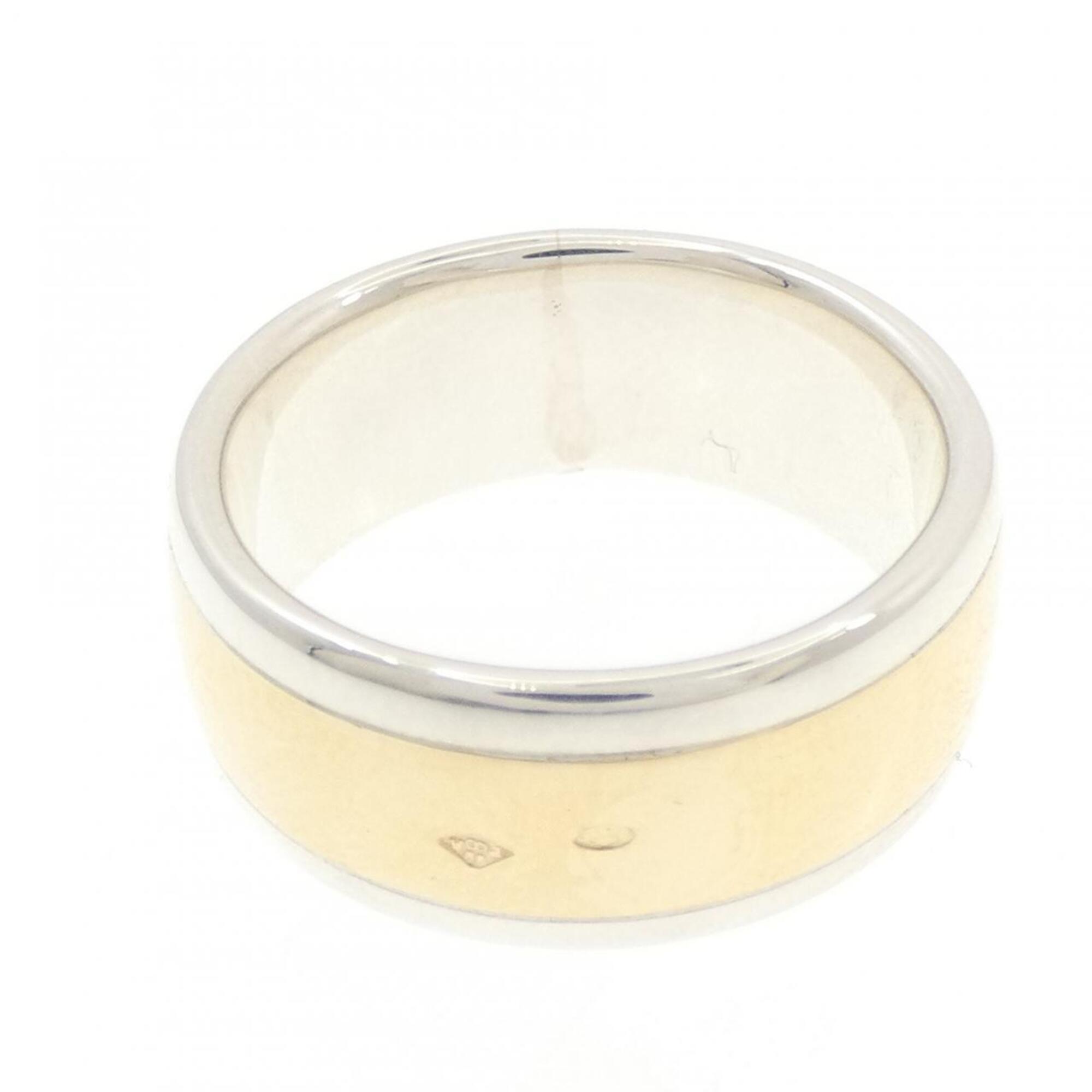 Hermes Silver Yellow Gold Yellow Gold (18K) Silver 925 Band Ring (Pre-Owned)
